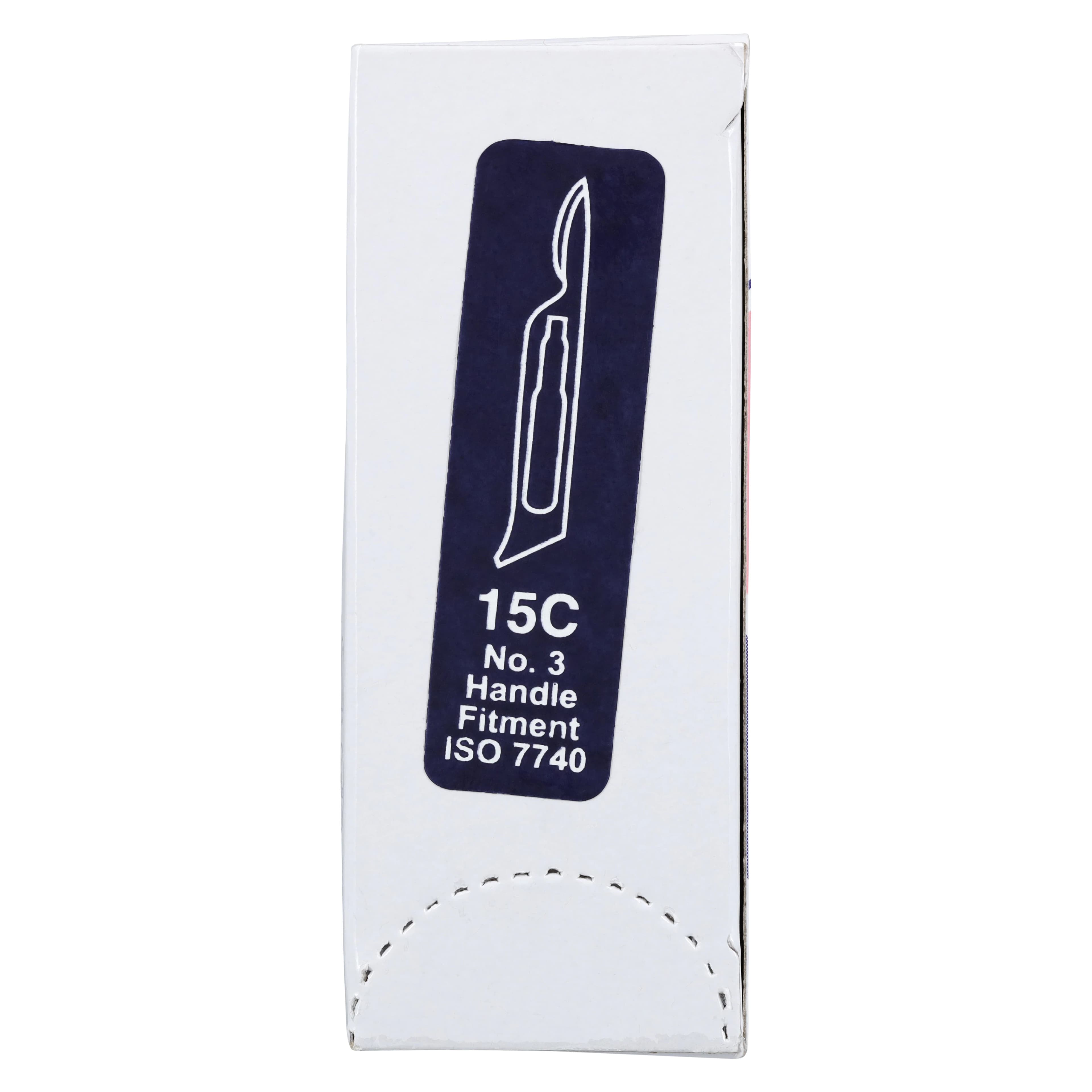 A. Titan #15C Stainless Steel Sterile Scalpel Blades, 100/Box thumbnail 7