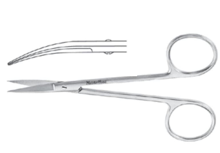 Meister-Hand Iris Scissors, Curved, 4-1/2" Stainless Steel, Each thumbnail 2