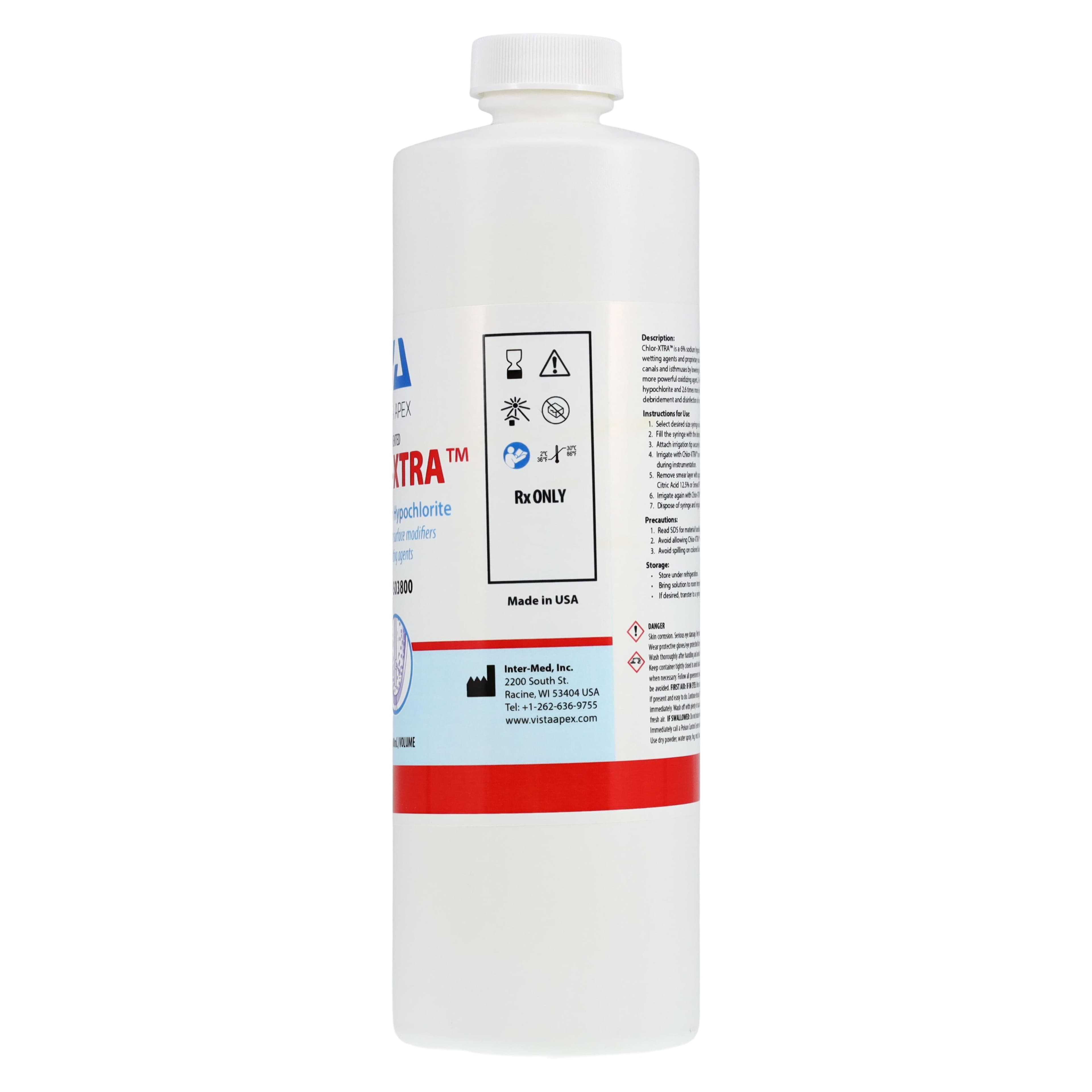 Chlor-XTRA 6% Sodium Hypochlorite Root Canal Irrigation Solution, 16 oz Bottle, 503800 thumbnail 3