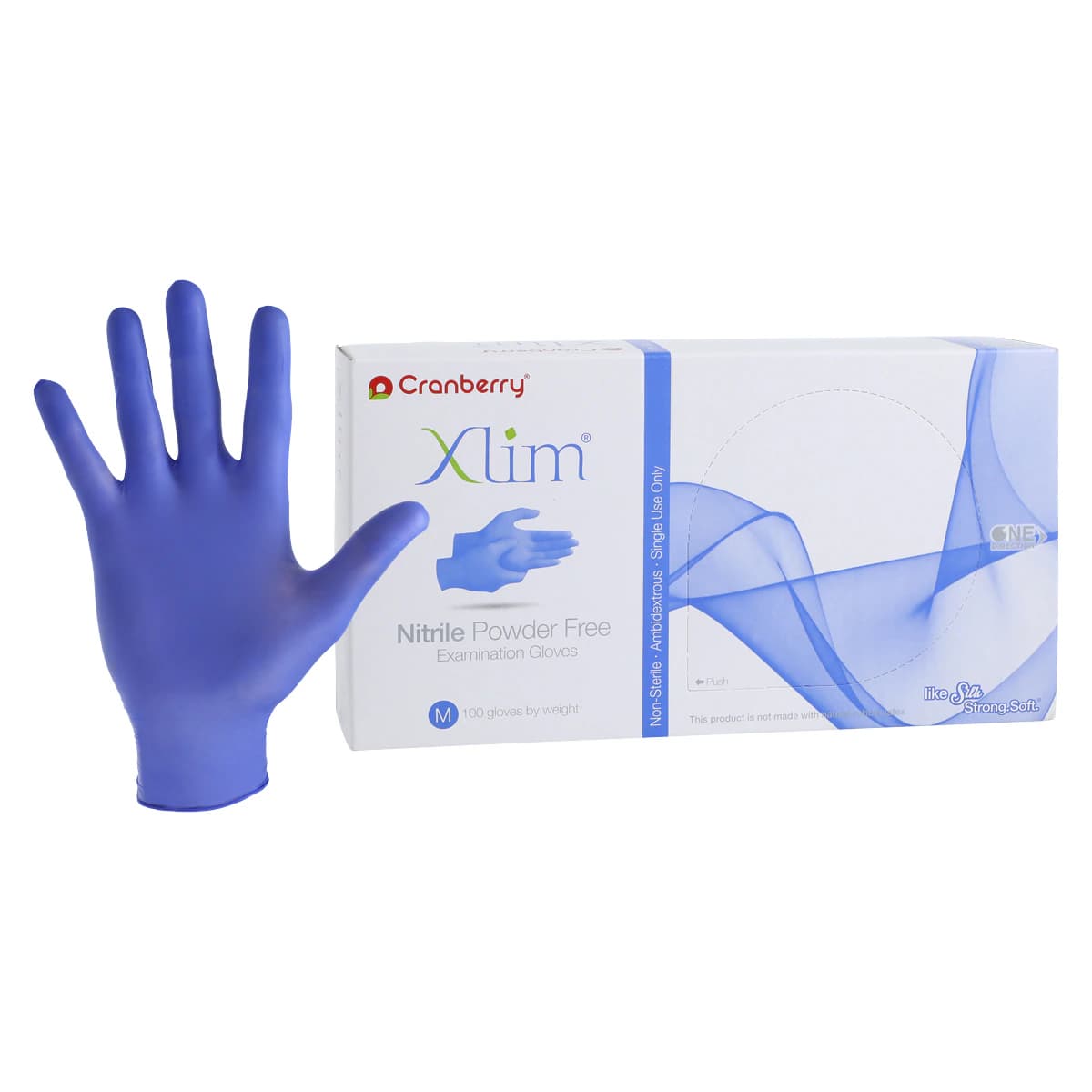 Cranberry Xlim® Powder-Free Nitrile Exam Gloves, Medium, Dark Blue, 100/Box, CR3127 - Cranberry Xlim® Powder Free Nitrile Exam Gloves, 100/Box - Medium - Image 1