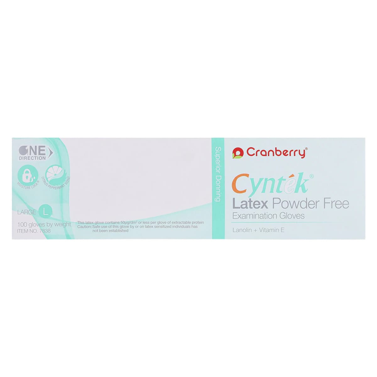 Cranberry Cyntek Powder-Free Latex Exam Gloves, Large, Wintergreen, 100/Box, CR7838 thumbnail 7