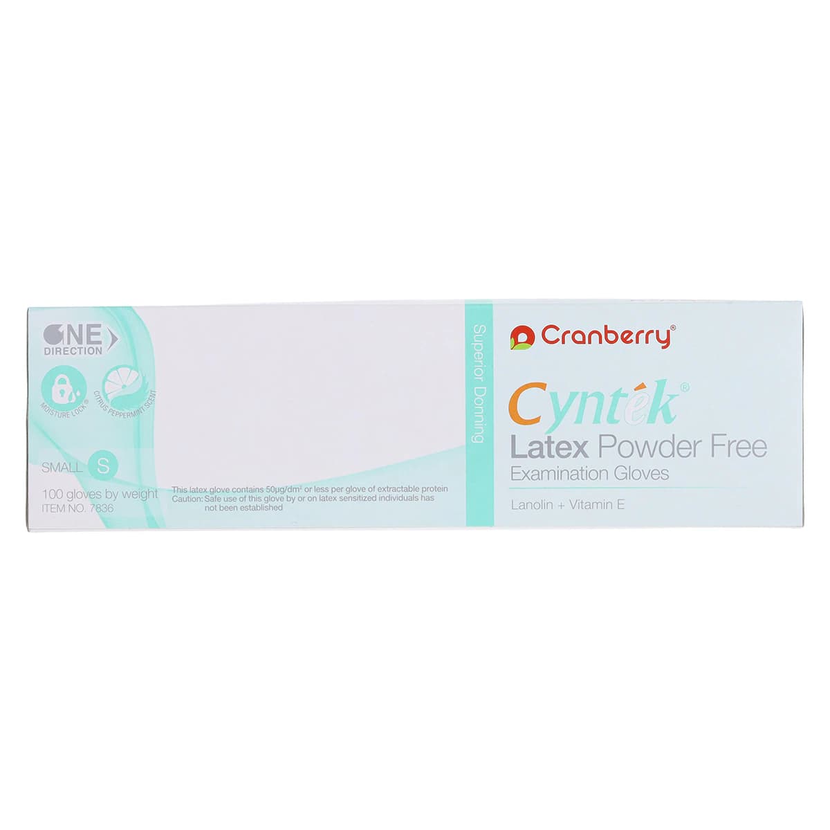 Cranberry Cyntek Powder-Free Latex Exam Gloves, Small, Wintergreen, 100/Box, CR7836 thumbnail 7