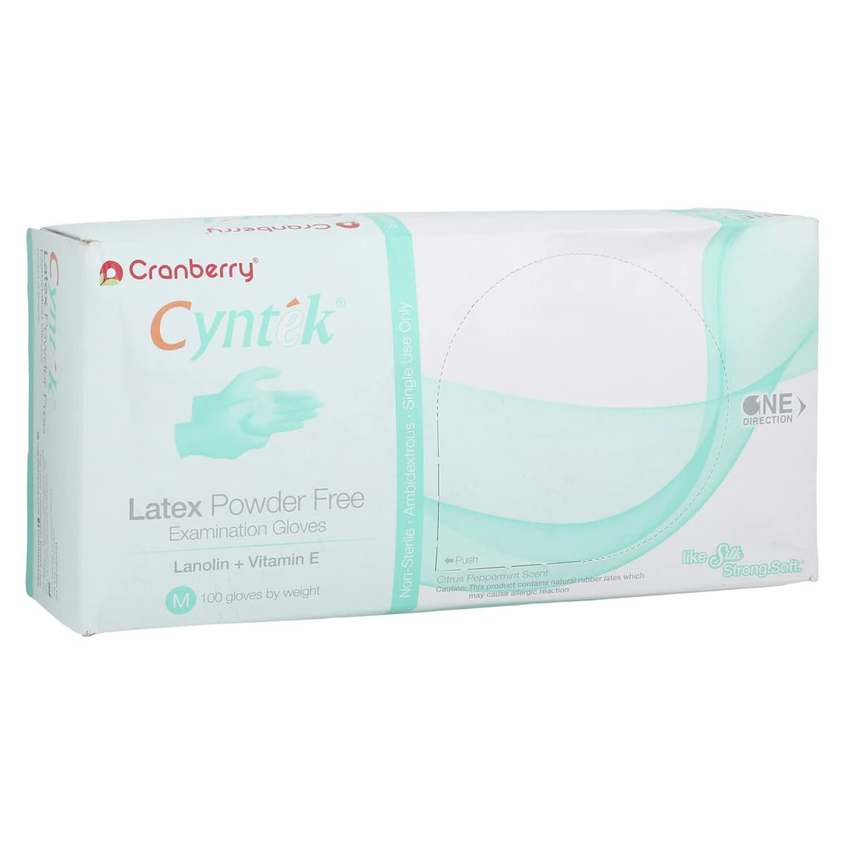 Cranberry Cyntek Powder-Free Latex Exam Gloves, Lanolin & Vitamin E Coated, Wintergreen, Medium, 100/Box, CR7837 thumbnail 5