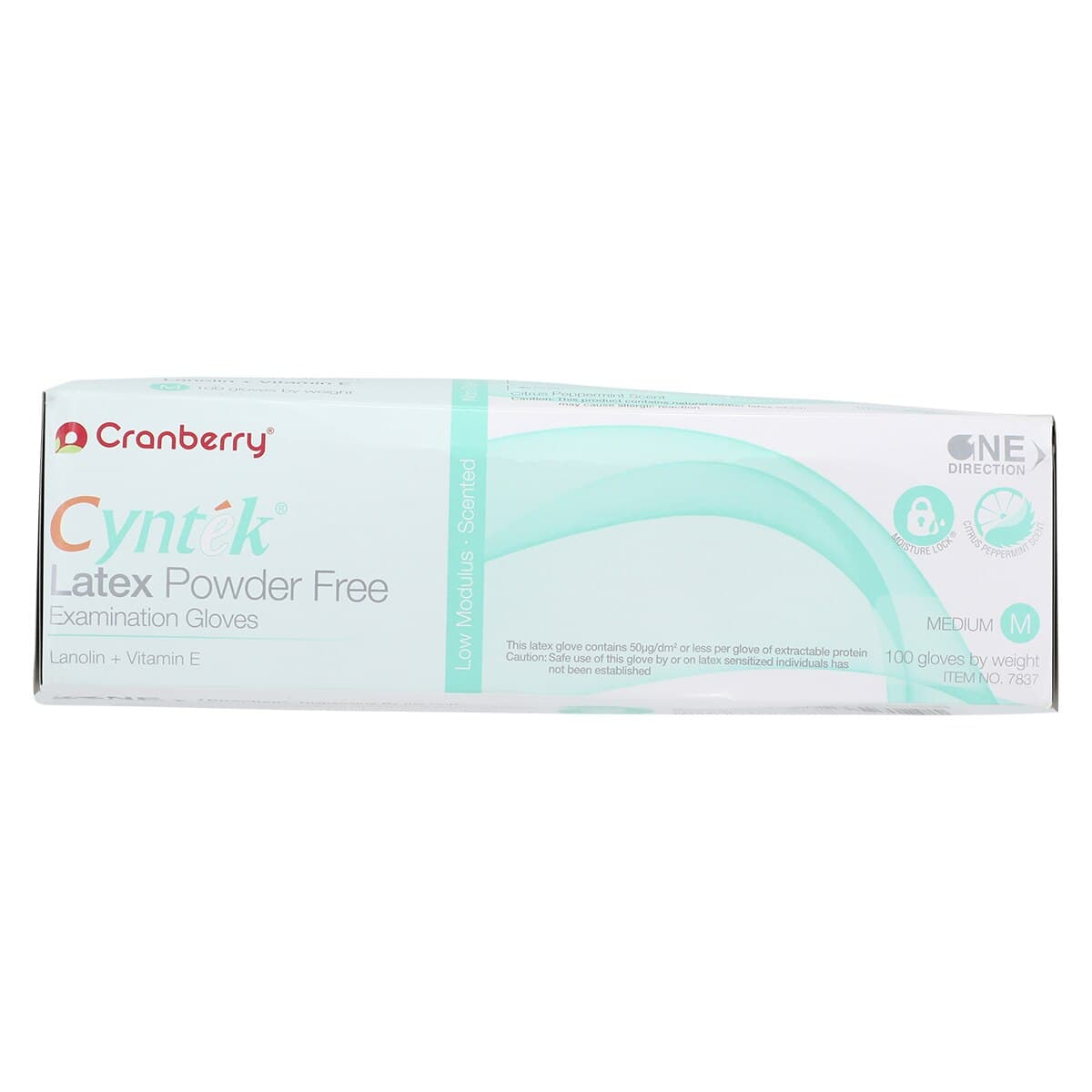 Cranberry Cyntek Powder-Free Latex Exam Gloves, Lanolin & Vitamin E Coated, Wintergreen, Medium, 100/Box, CR7837 thumbnail 6