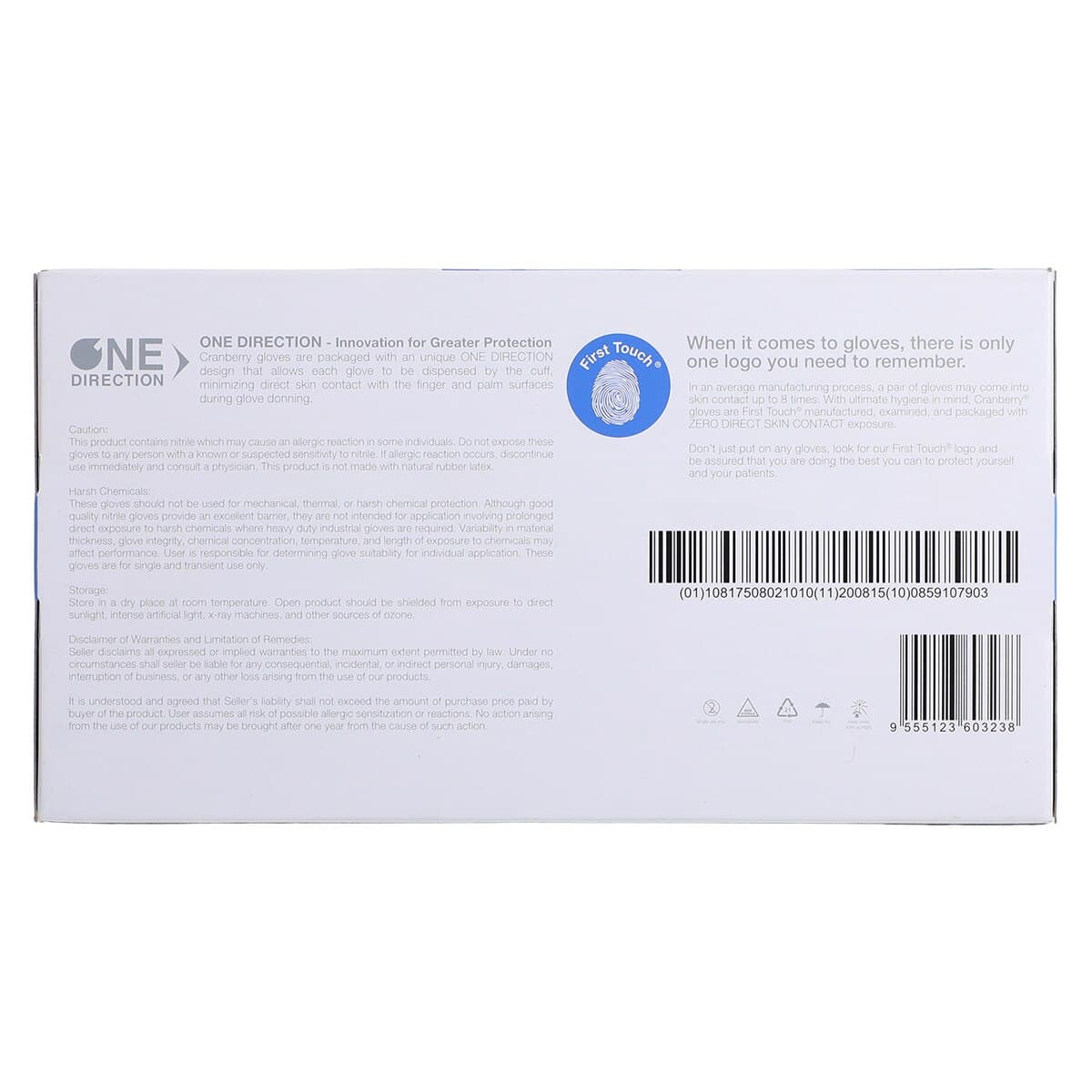 Cranberry Xlim Nitrile Examination Gloves, Powder-Free, Non-Sterile, Large, Dark Blue, 100/Box, CR3128 thumbnail 7