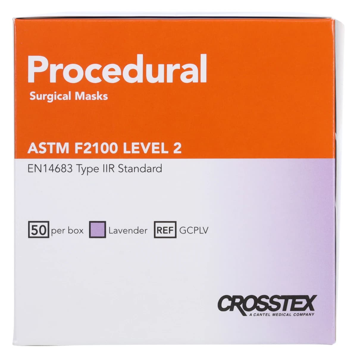 Crosstex Procedural Earloop Face Mask, ASTM Level 2, Lavender, Latex Free, 50/Box, GCPLV thumbnail 8