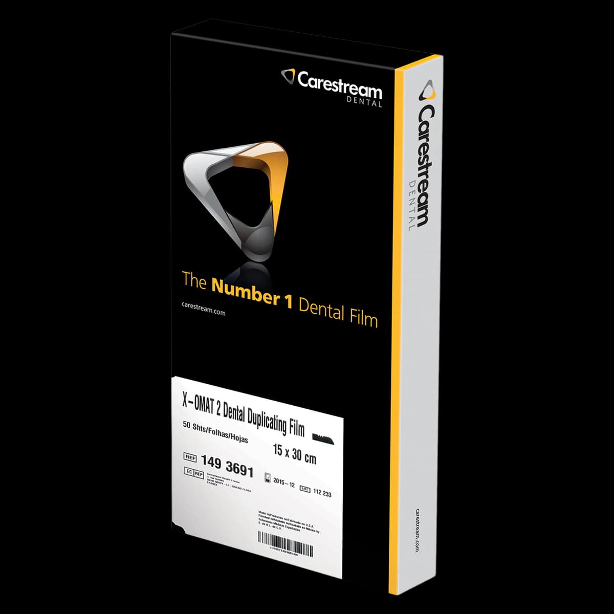 Carestream Dental X-OMAT 2 Dental Duplicating Film, 15 cm x 30 cm (6" x 12"), 50 Sheets/Box, 1493691 - X-OMAT 2 Dental Duplicating Film 15cm X 30cm Pack of 50 - Image 1
