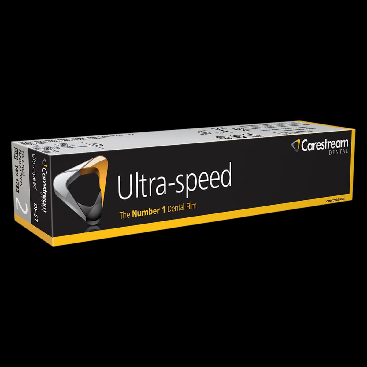 Carestream Ultra-Speed Dental X-Ray Film DF-57, Size 2, Double Film, Paper Packets, 150/Box, 1491752 - DF-57 Size 2 ULTRA-SPEED Double Film - Paper (150) - Image 1