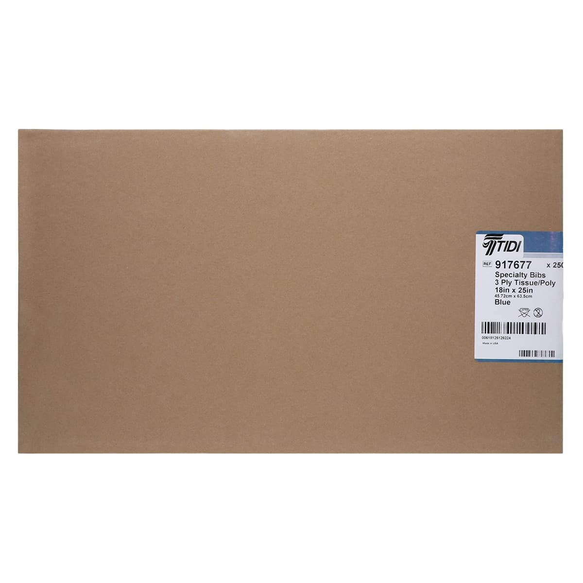 Tidi Products Oral Surgical Contour Bib, 3-Ply, 18" x 25", 250/Box, 917677 thumbnail 3