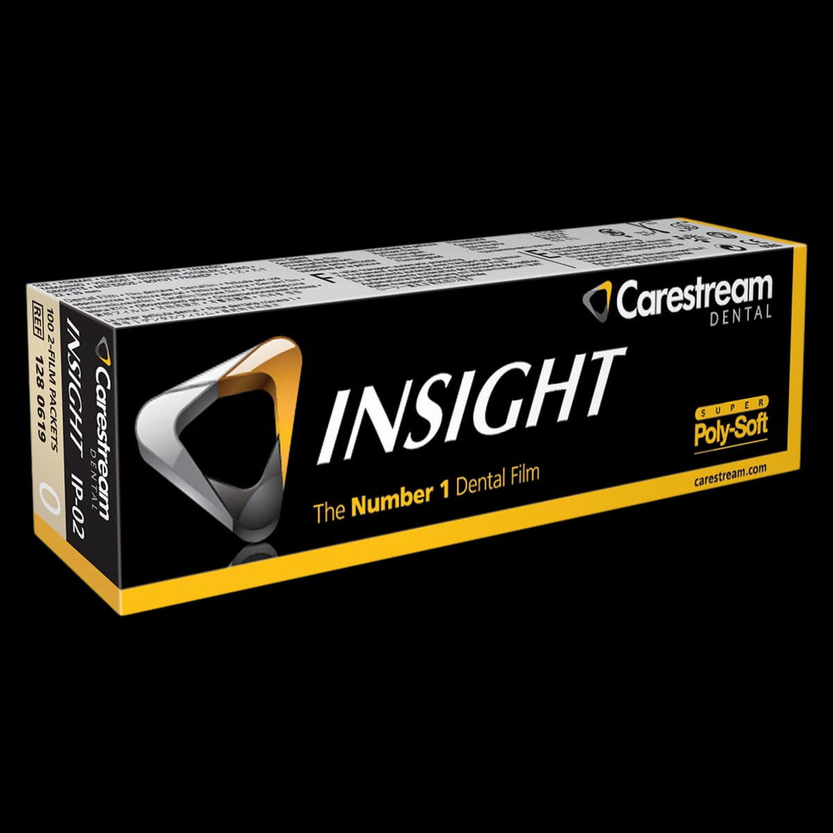 Carestream Insight IP-02 Super Poly-Soft Intraoral Dental X-Ray Film, Size 0 (Child), Double Film, F-Speed, 100/Pk, 1280619 - Insight Film IP-02 SuperPolySoft, Double Film, Child, # 0, 100/Pk - Image 1