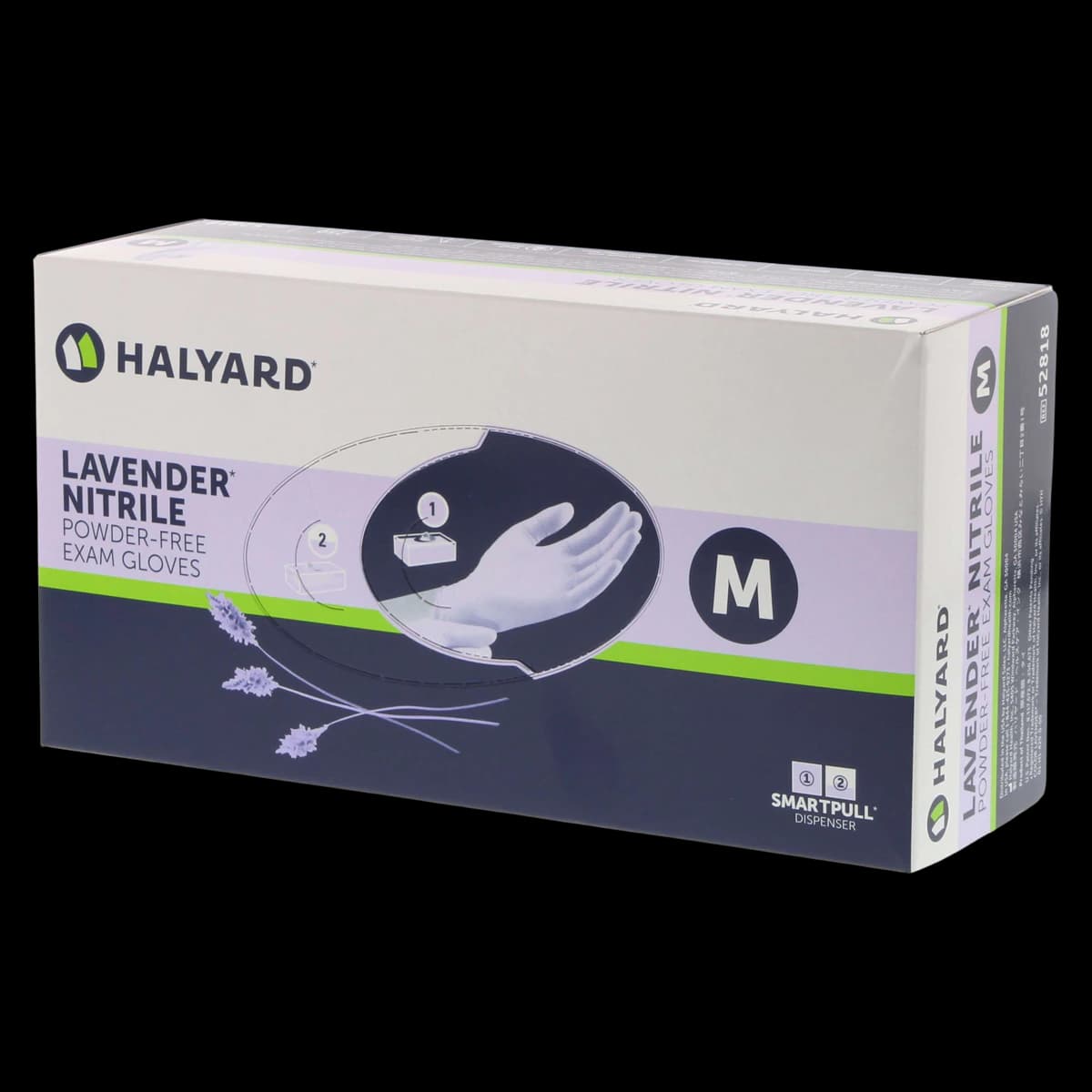 Halyard Lavender Nitrile Exam Gloves, Powder-Free, Non-Sterile, Medium, 250/Box thumbnail 2