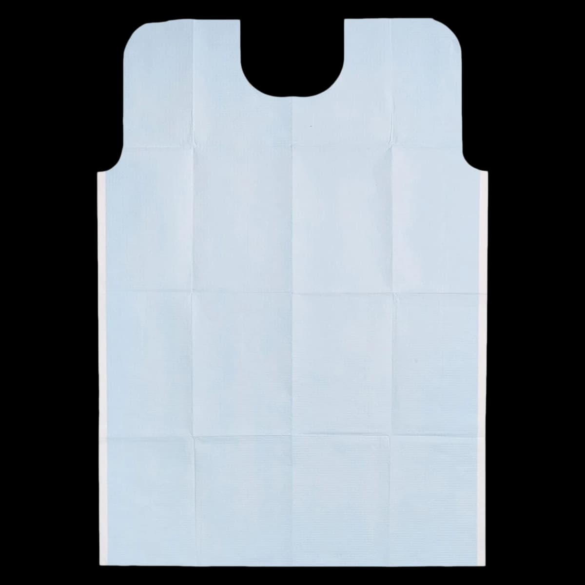 TIDI Everyday Oral Surgery Bibs, 2-Ply Tissue / 1-Ply Poly, Contour Neck, Knee-Length, Blue, 29" x 42", 50/Case, 917493 - TIDI Oral Surgery Bibs X-Large 29"x42" Blue 50/Cs - Image 1
