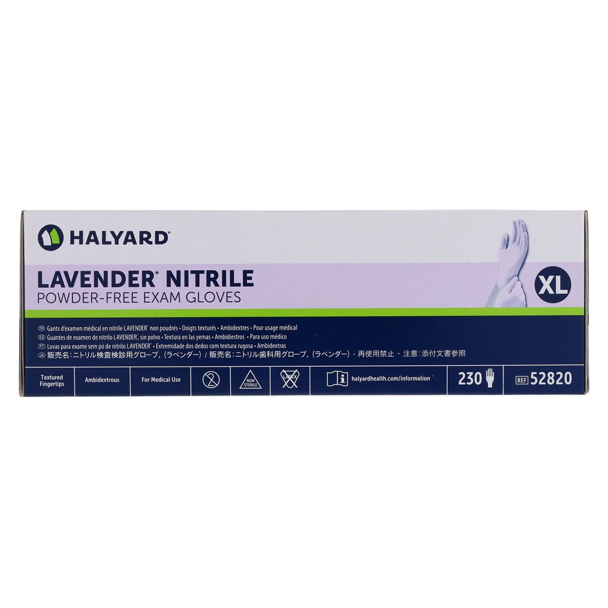 O&M Halyard LAVENDER NITRILE* Nitrile Exam Gloves, Powder-Free, Non-Sterile, XL, Purple, 230/Box thumbnail 8