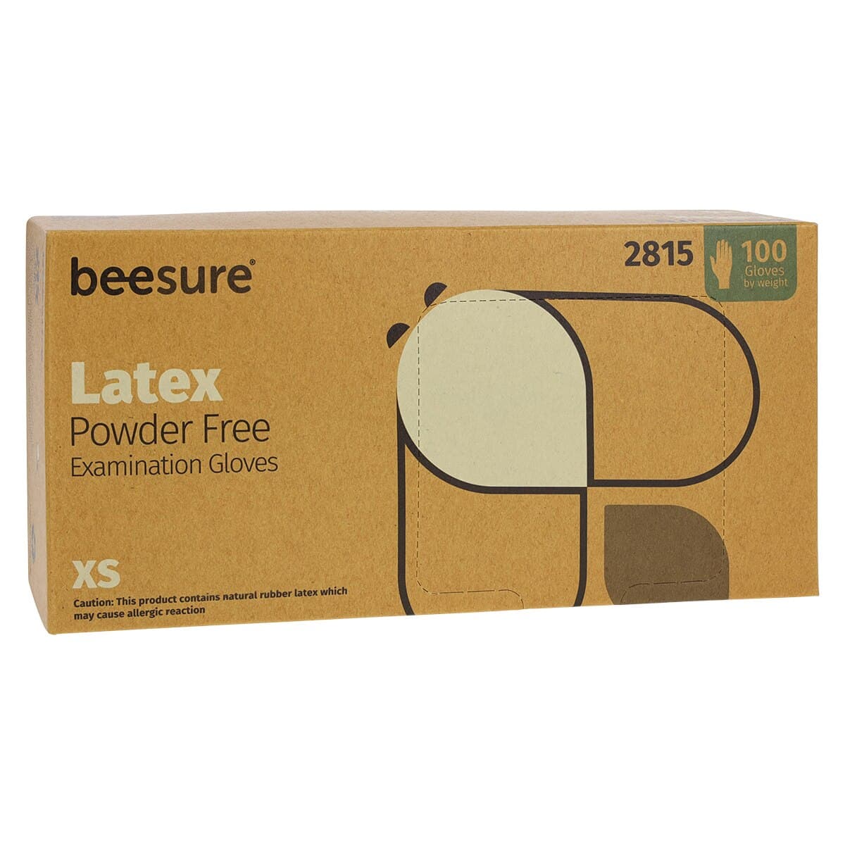 Beesure Latex Exam Gloves, Powder-Free, Non-Sterile, Extra Small, White, 100/Box, BE2815 thumbnail 5