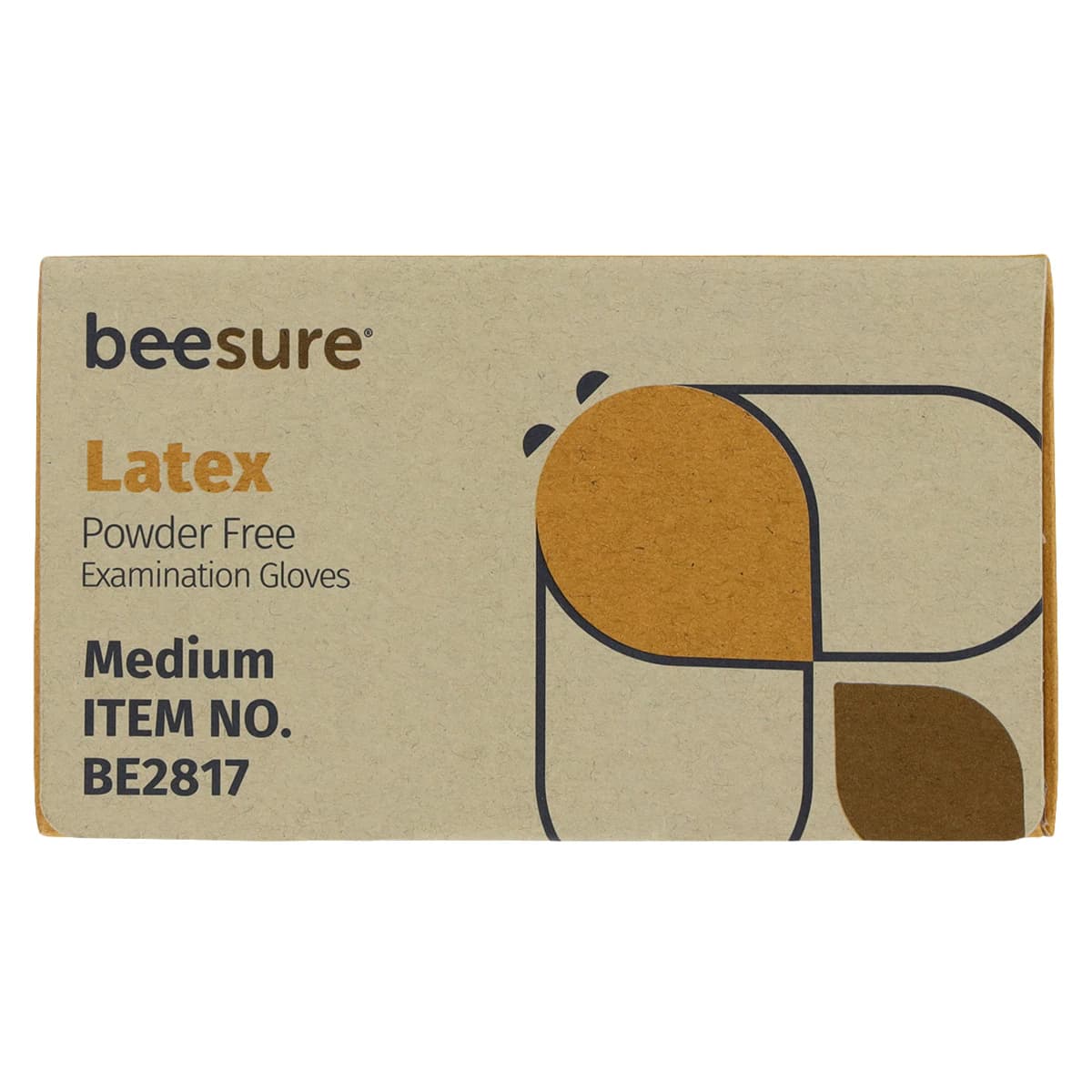 BeeSure Latex Exam Gloves, Powder Free, Non-Sterile, Medium, White, 100/Box, BE2817 thumbnail 7