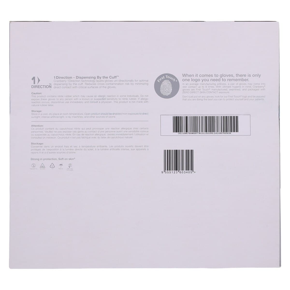 Cranberry Curve Fitted Powder-Free Nitrile Exam Gloves, White, Size 6, 100/Box, CR3424 thumbnail 6