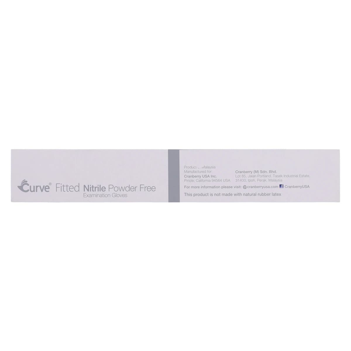 Cranberry Curve Fitted Powder-Free Nitrile Exam Gloves, White, Size 6.5, 100/Box, CR3425 thumbnail 9