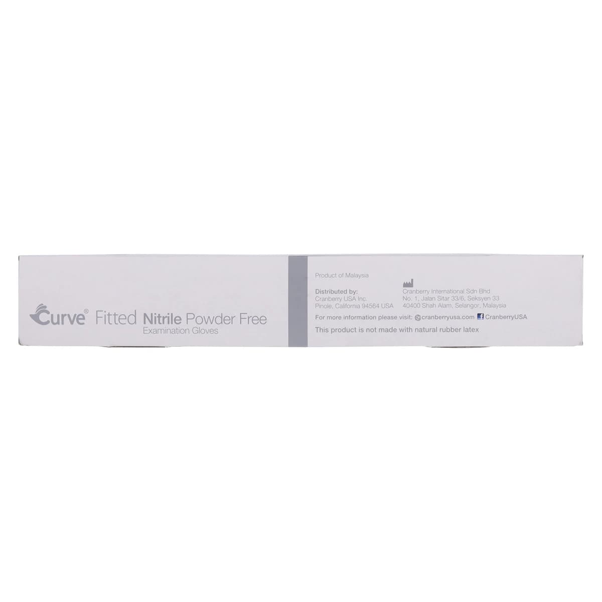 Cranberry Curve Fitted Nitrile Exam Gloves, Powder Free, Non-Sterile, White, Size 7.5, 100/Box, CR3427 thumbnail 9