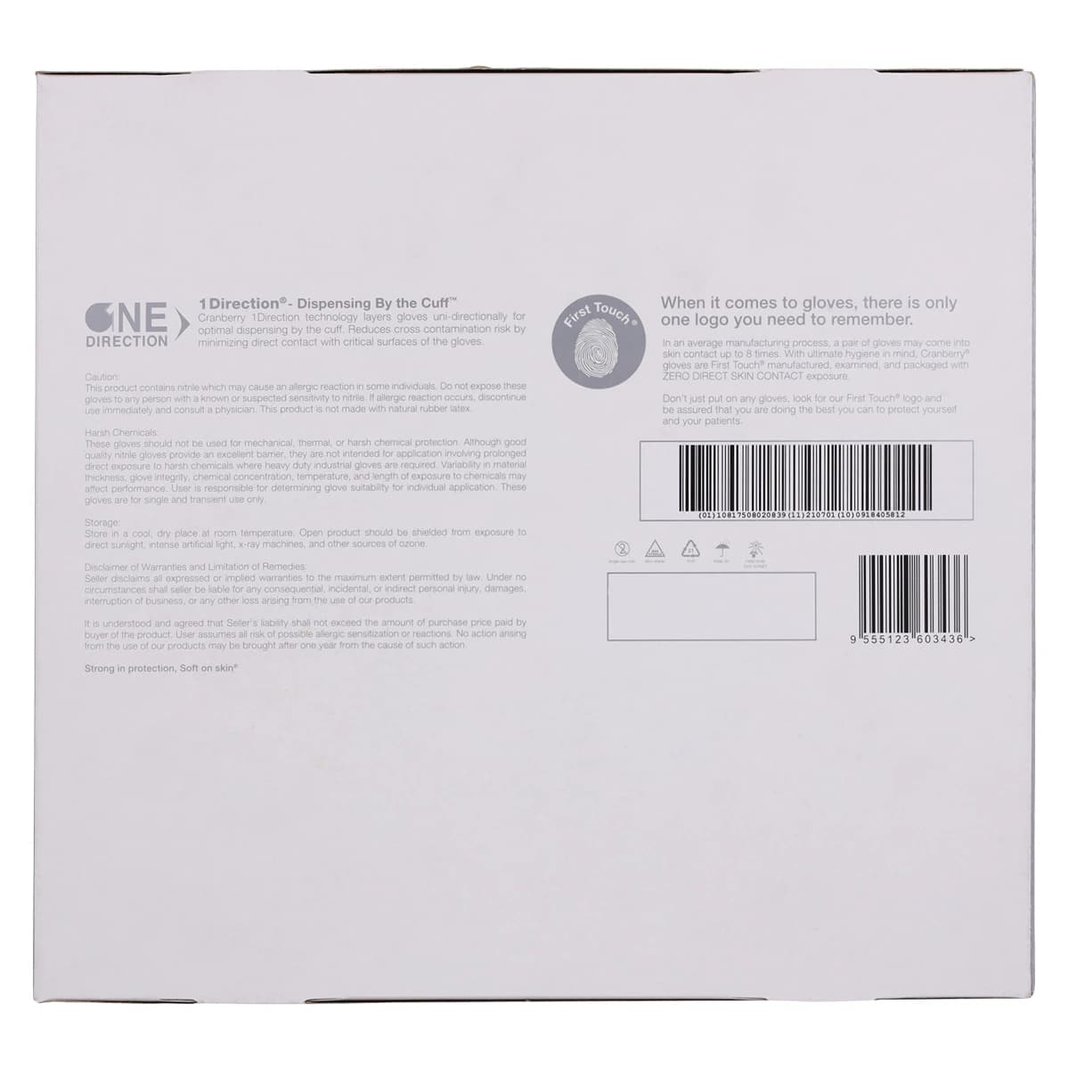 Cranberry Curve Fitted Nitrile Exam Gloves, Powder Free, Non-Sterile, White, Size 7.5, 100/Box, CR3427 thumbnail 6