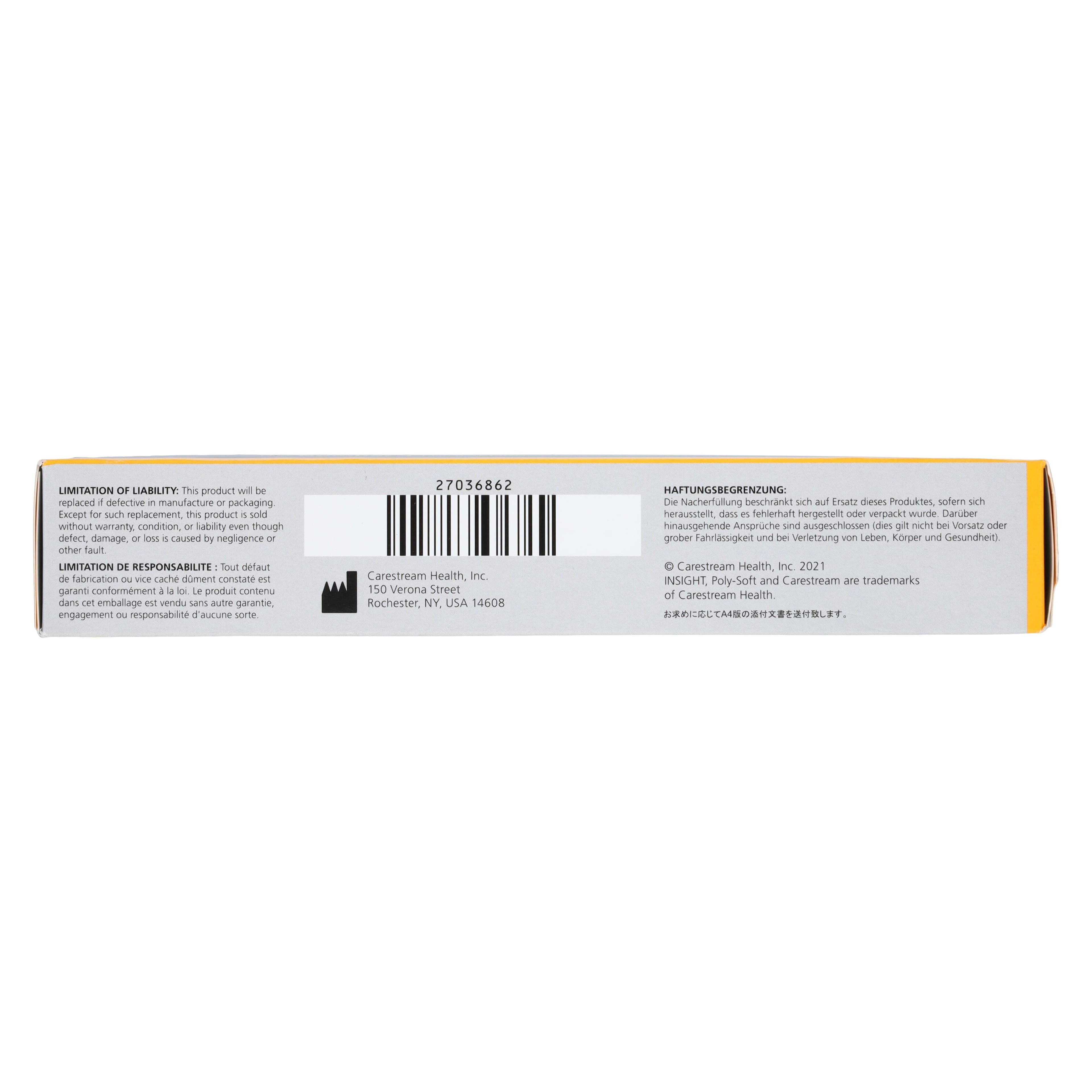 Carestream INSIGHT IP-22 Size 2 Periapical Dental X-Ray Film, Double Film, F-Speed, Super Poly-Soft Packets, 130/Box, 1798628 thumbnail 4