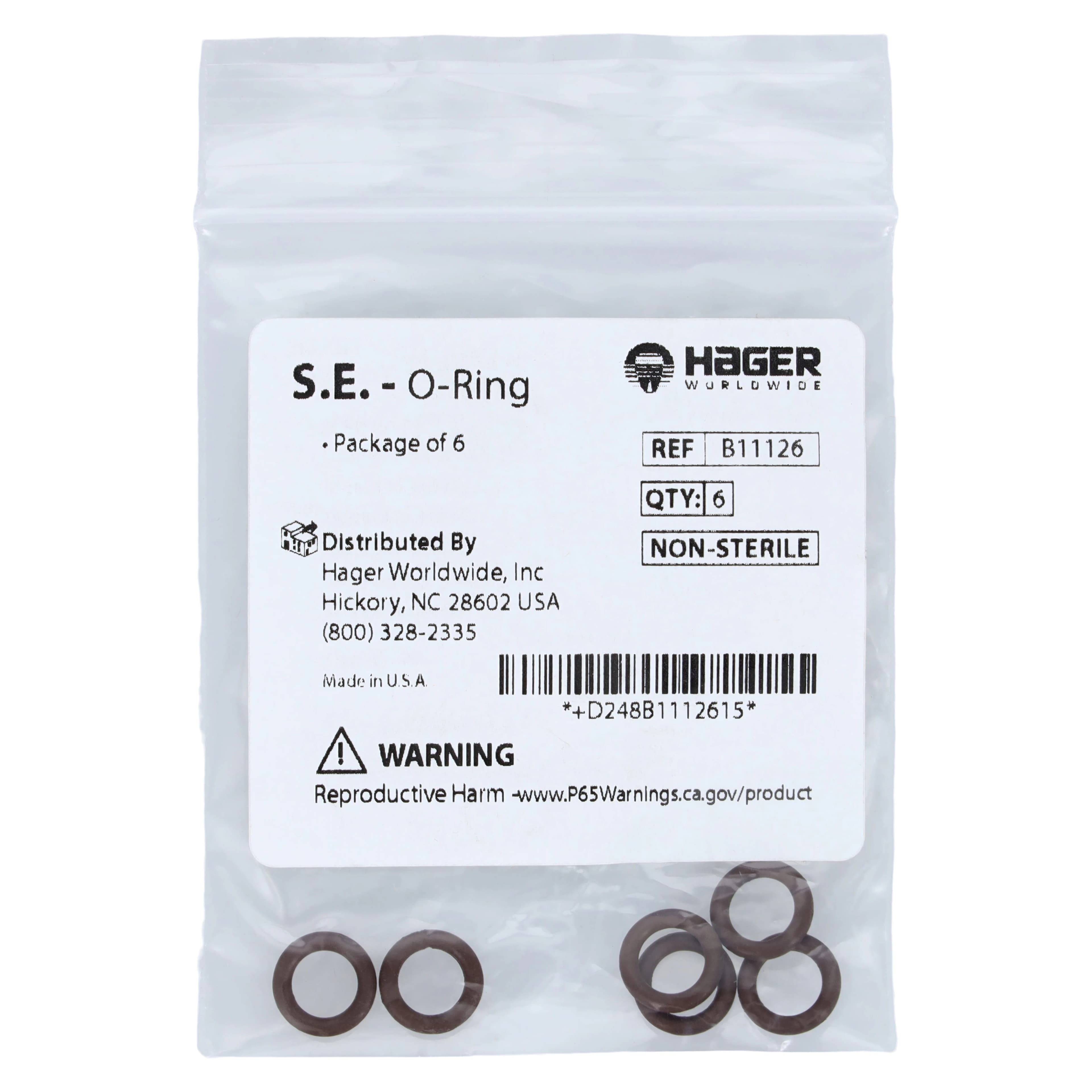 Bull Frog Saliva Ejector Valve Replacement O-Rings, Autoclavable, 6/Pk, B11126 thumbnail 3