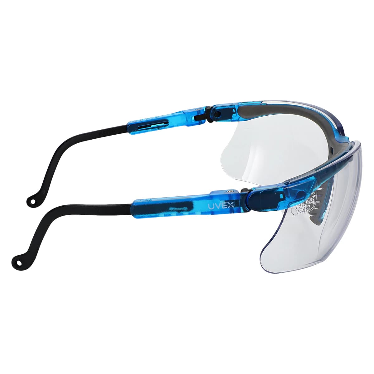 Uvex Genesis Safety Glasses, Clear Lens, Vapor Blue Frame, 355816 thumbnail 5