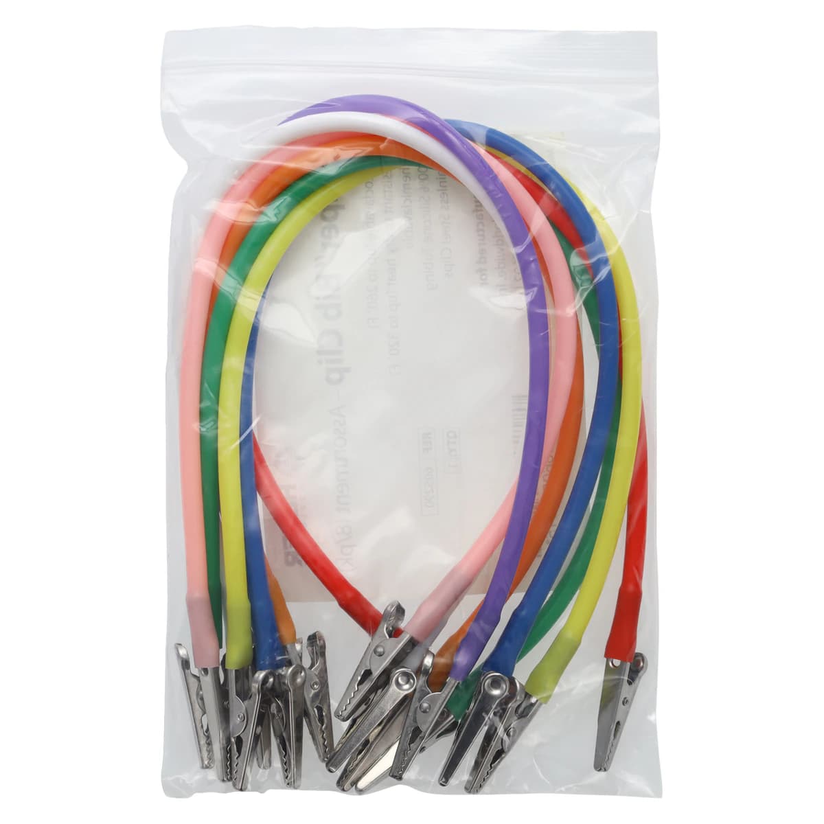 Super Bib Clips, Silicone Cord, Assorted Colors, 14 in, Autoclavable, 8/Pk, 605290 thumbnail 2
