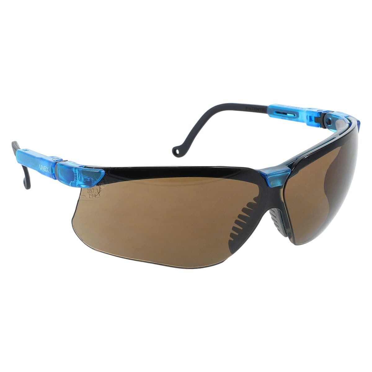 Hager Uvex Genesis Safety Eyewear, Tinted Lens, Vapor Blue Frame, 355817 thumbnail 3