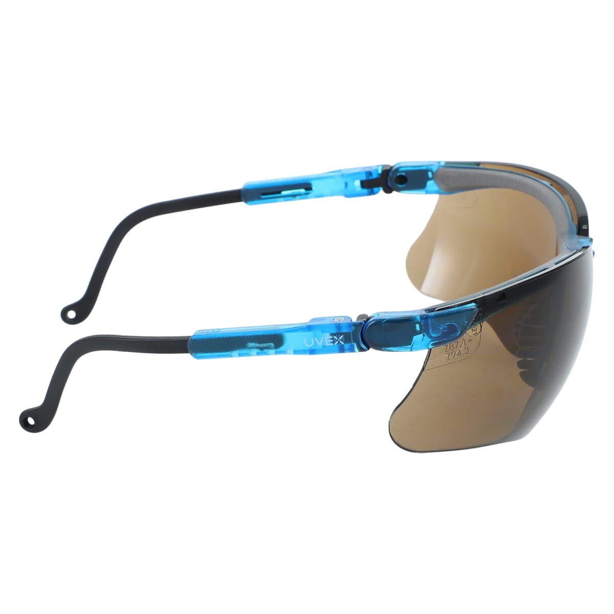 Hager Uvex Genesis Safety Eyewear, Tinted Lens, Vapor Blue Frame, 355817 thumbnail 5