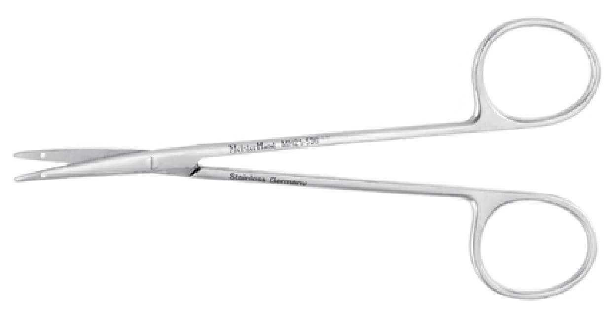Miltex Meister-Hand Littler Suture Scissors with Hole, Curved, 4-5/8" (11.7 cm), Stainless Steel - Littler Suture Scissors w/Hole - Image 1