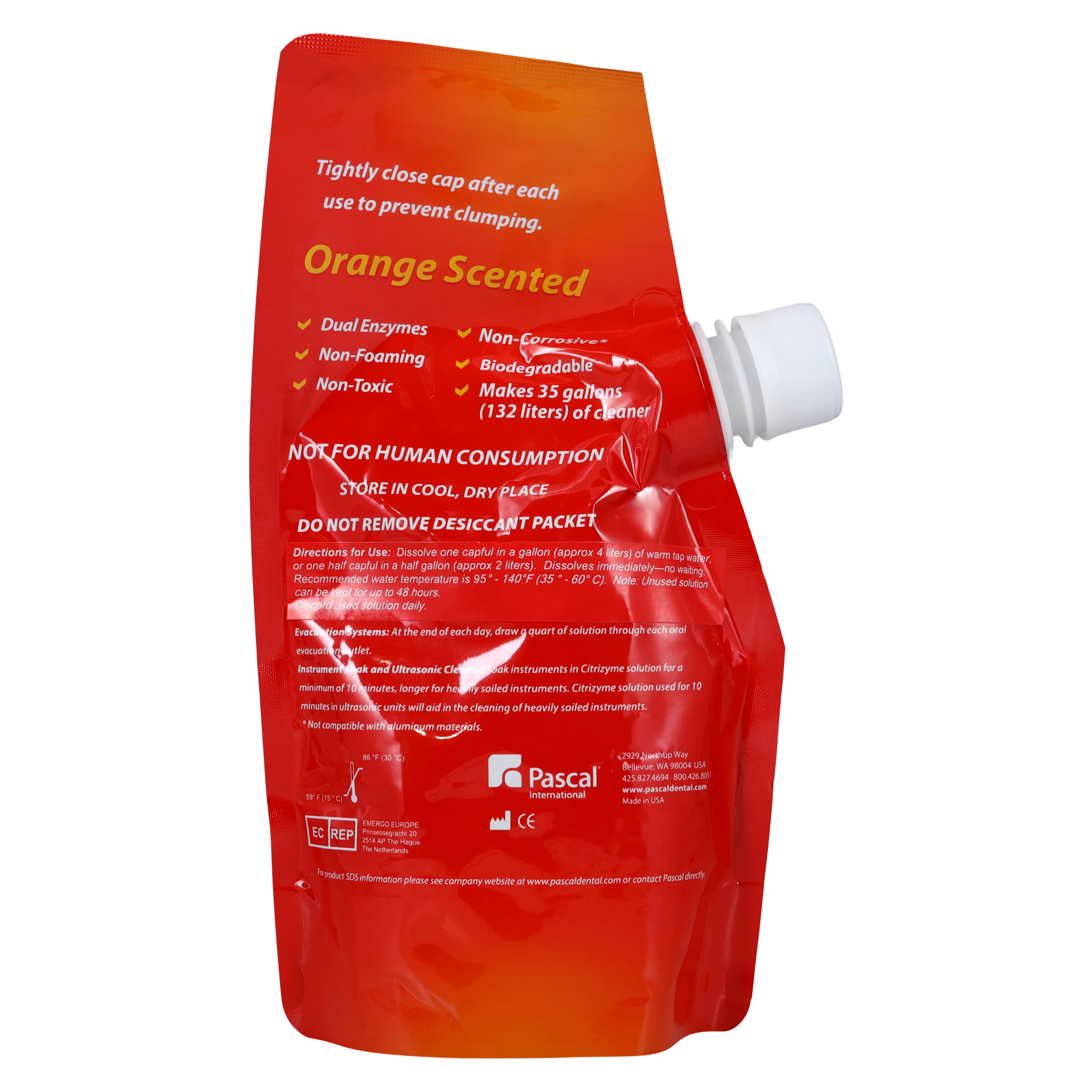 Citrizyme Ultra Concentrated Dual Enzymatic Cleaner Powder, Citrus Scent, 300 g Pouch with EZ Pour Spout, 140 Treatments, 15-250 thumbnail 2
