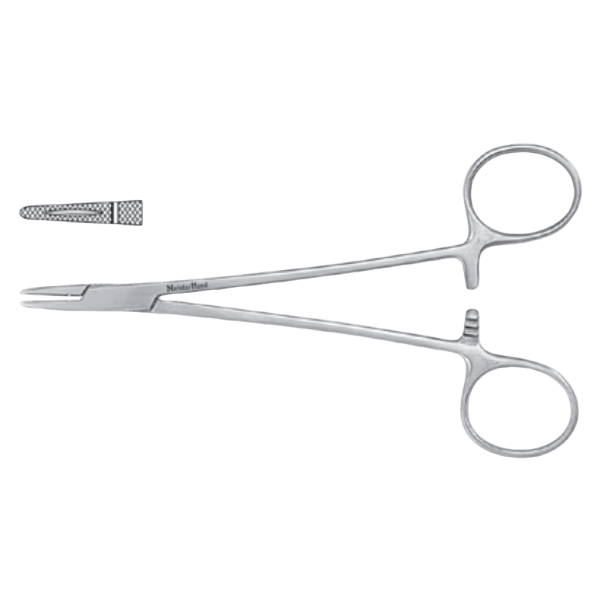 Miltex Crile-Wood Needle Holder, Serrated Jaw, 6", Stainless Steel, MH8-50 - MH Needle Holder Crile Wood - Image 1
