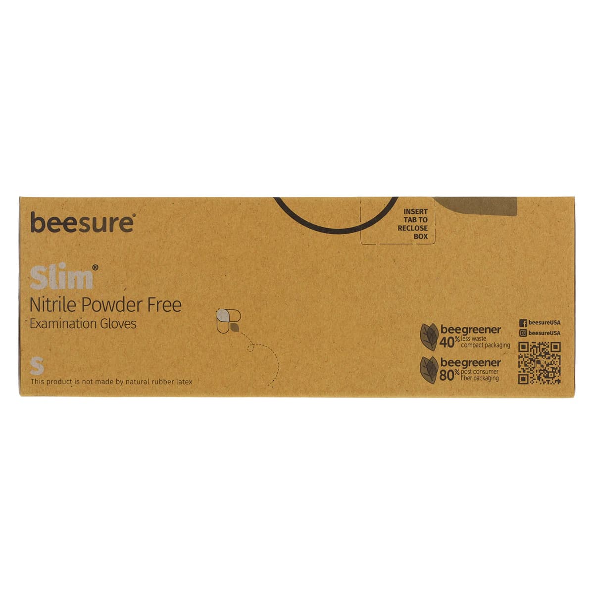 BeeSure Slim Nitrile Exam Gloves, Powder Free, Latex Free, Non-Sterile, Small, Soft White, 200/Box, BE1126 thumbnail 10