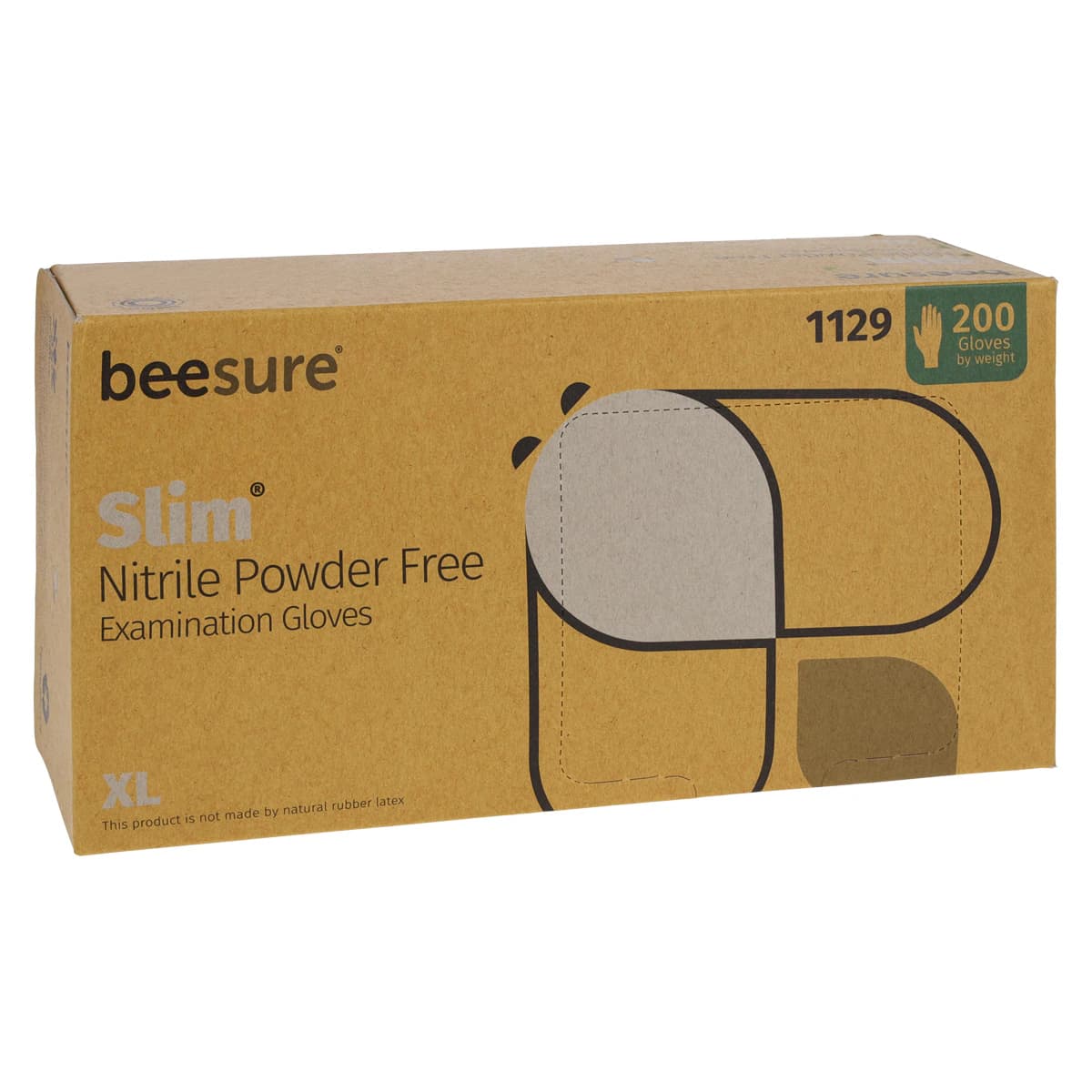BeeSure Slim Soft White Nitrile Exam Gloves, Powder Free, Latex Free, Non-Sterile, X-Large, 200/Box, BE1129 thumbnail 5