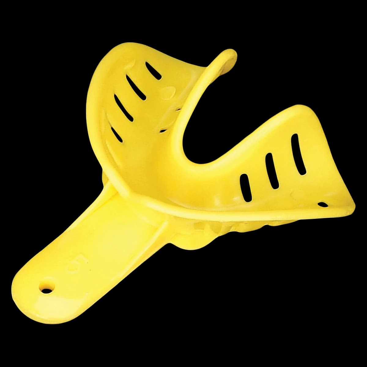 Excellent-Colors Disposable Ortho Impression Trays, #5 Medium Adult Lower, Yellow, Perforated, 25/Pk, ITO-5L - Excellent-Ortho Trays #5L 25/Pk - Image 1