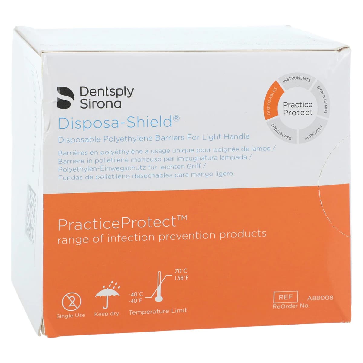 Disposa-Shield T-Bar Light Handle Sleeves, 3.5" x 6.75", Clear Polyethylene, 500/Box, A88008 - Disposa-Shield T-Bar Light Handle Sleeves - Image 1