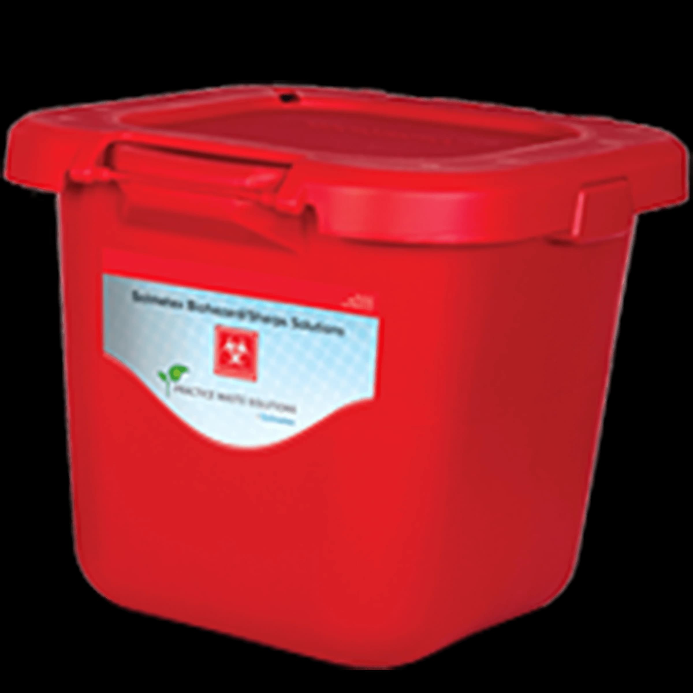 Solmetex Biohazard/Sharps Container, 20 Gallon, Red, with Lid and Disposal System - Solmetex Biohazard / Sharps Container 20gal - Image 1
