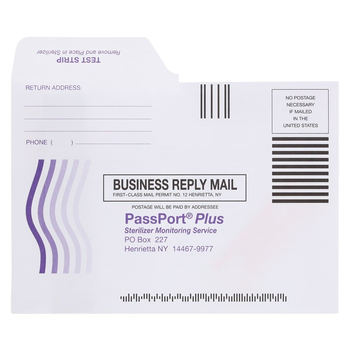 PassPort Plus Mail-In Sterilizer Monitoring Service, Biological Indicator Test Strips with Class V Integrators, 52/Pk, PP-052 thumbnail 2