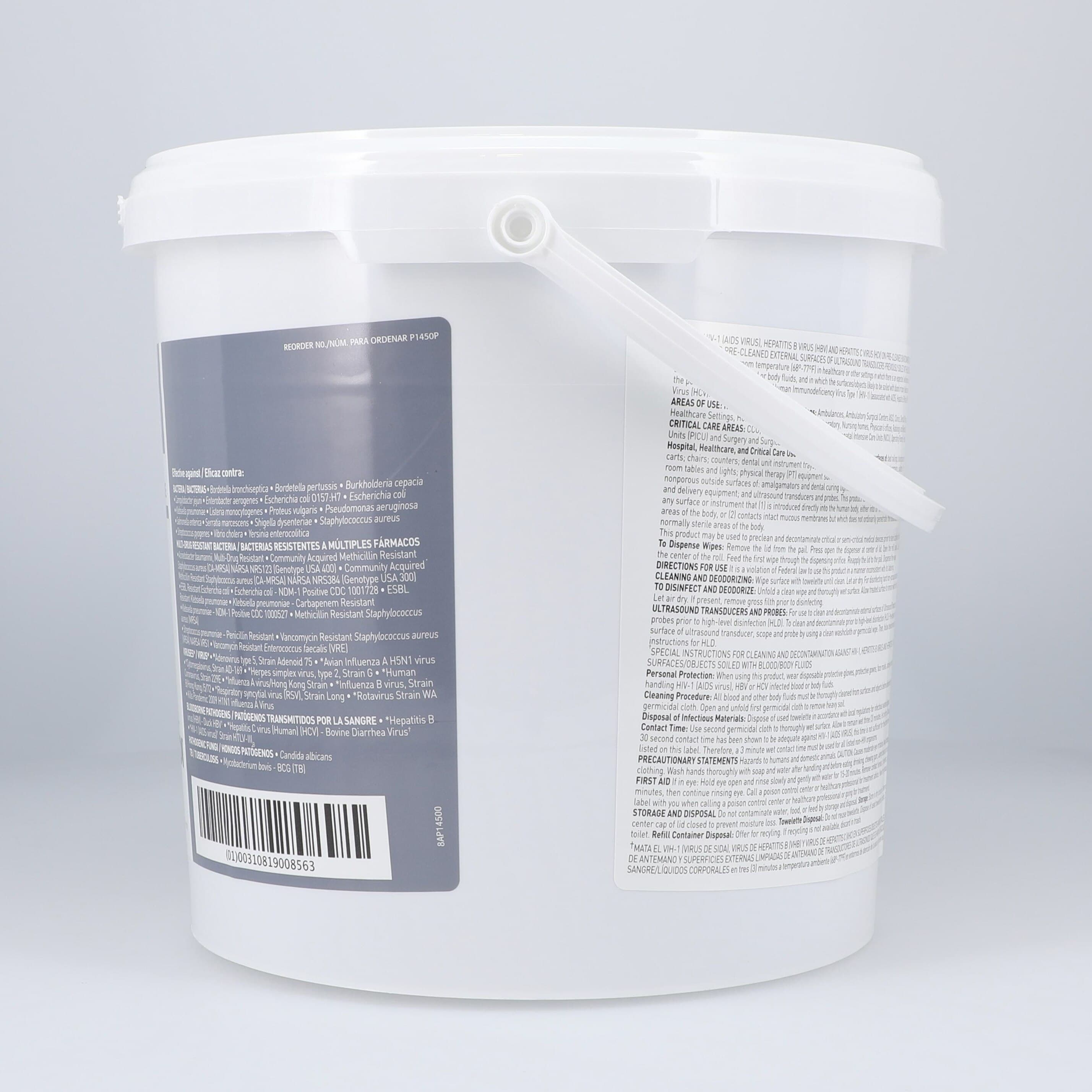 PDI Sani-Cloth AF3 Germicidal Disposable Wipes, 7.5 in x 15 in, 160 Sheets/Pail, 2 Pails/Case, P1450P thumbnail 3