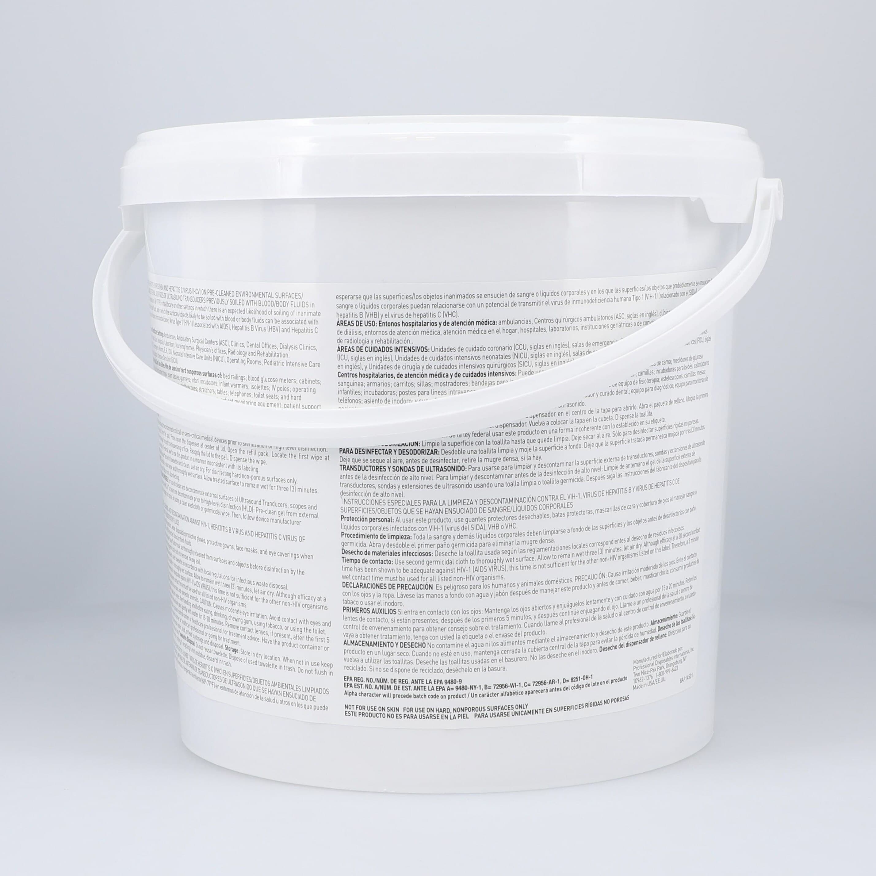 PDI Sani-Cloth AF3 Germicidal Disposable Wipes, 7.5 in x 15 in, 160 Sheets/Pail, 2 Pails/Case, P1450P thumbnail 4
