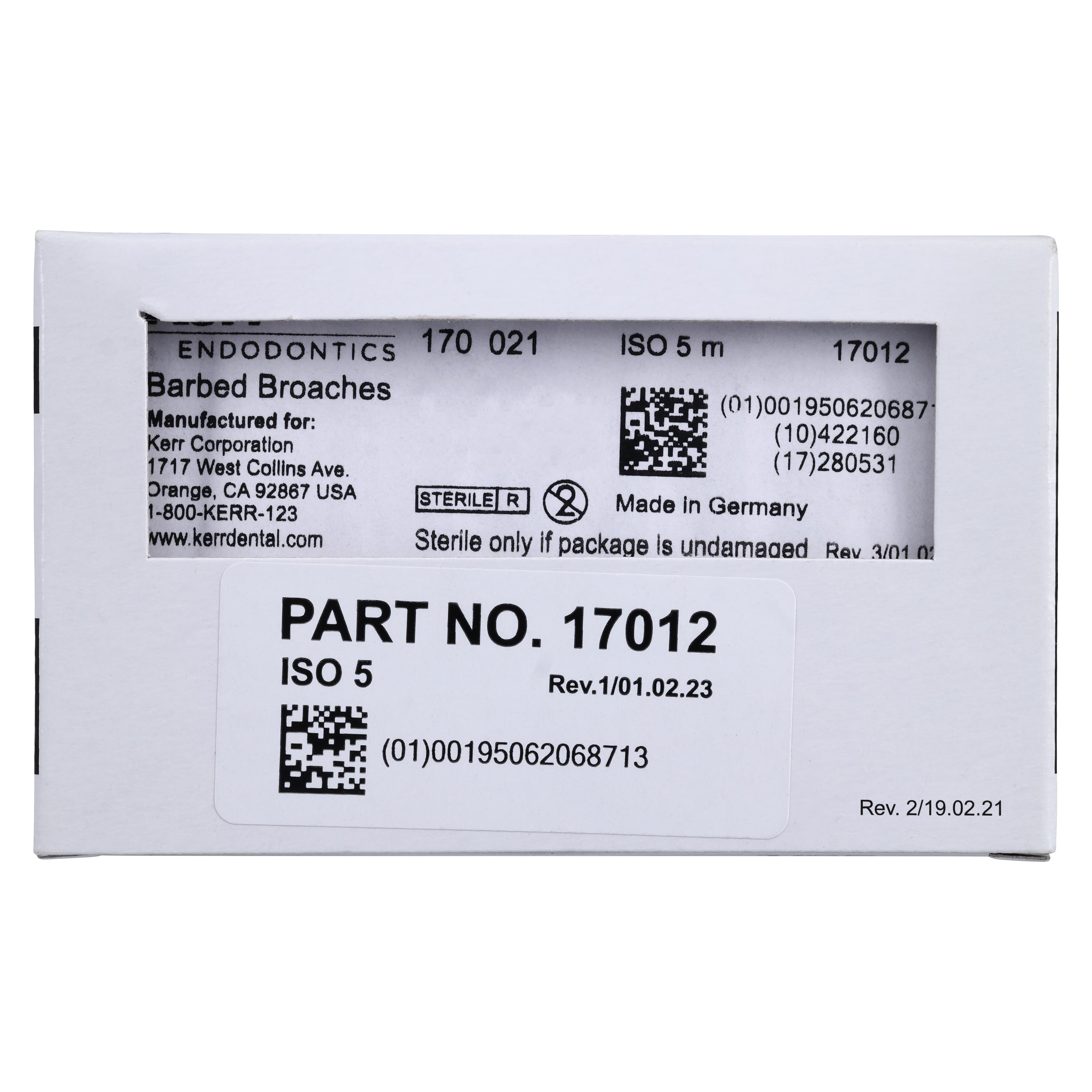 Kerr Barbed Broaches, Medium (Green), 22 mm, Pre-Sterilized, Stainless Steel, 30/Pkg, #17012 thumbnail 4