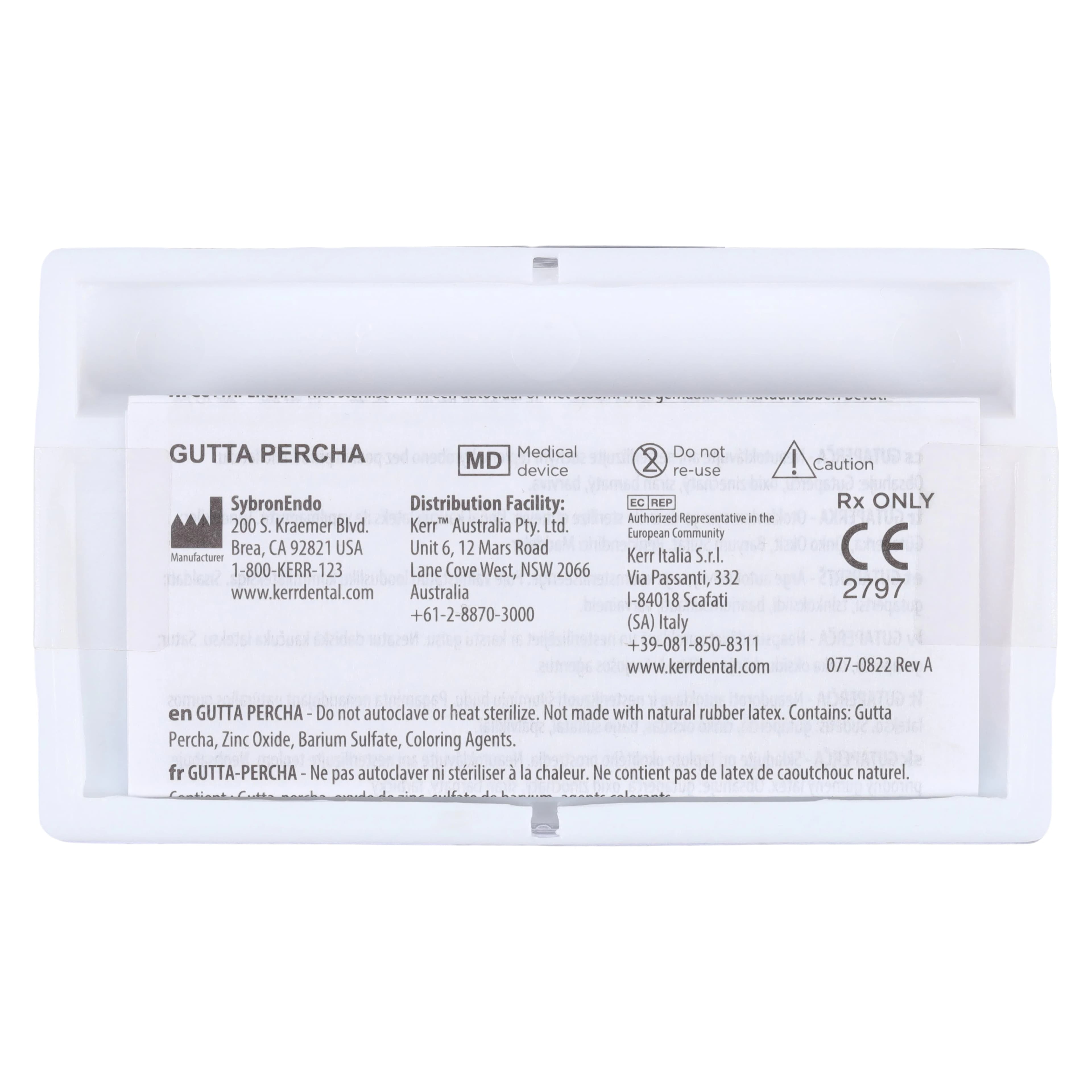 Kerr Autofit Greater Taper Gutta-Percha Cones, Hand-Rolled, 0.06 Taper, White, 50/Pk, 972-0102 thumbnail 6
