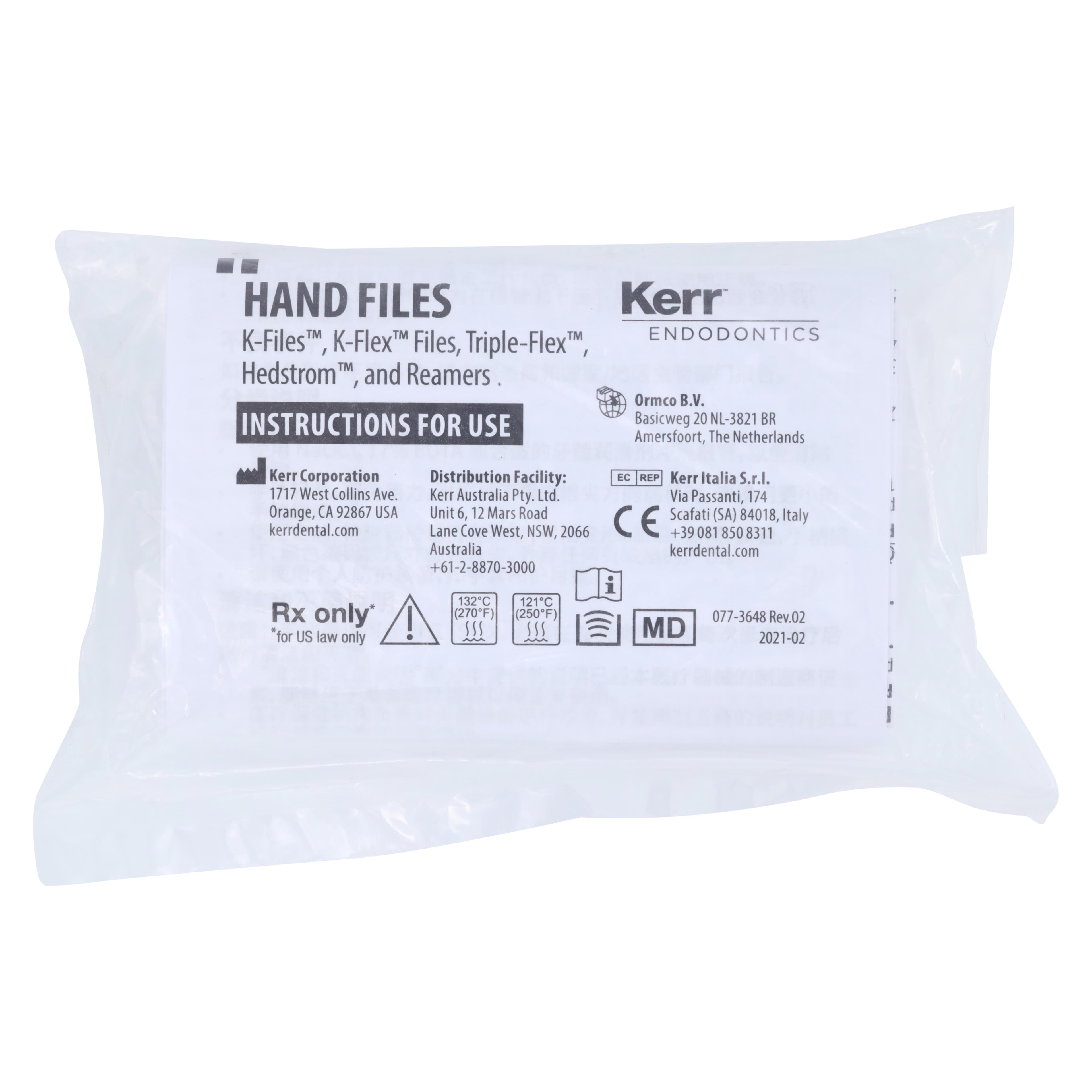 Kerr SybronEndo Hedstrom Files, Stainless Steel, 21 mm, Size #45, White, 6/Pk, 12784 thumbnail 2