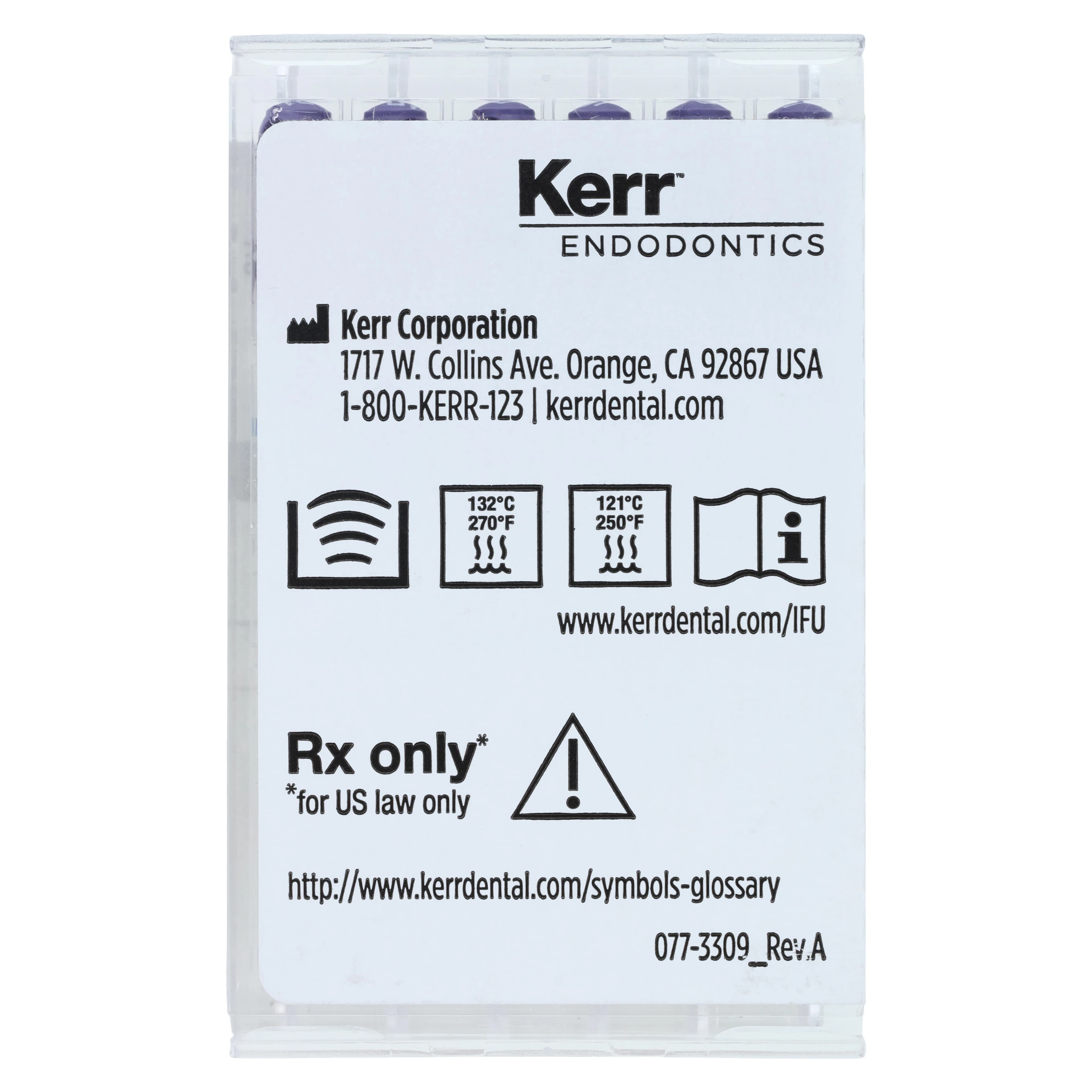 Kerr K-Files, Stainless Steel, 25 mm, #10, Purple, 6/Pkg, 06062 thumbnail 6