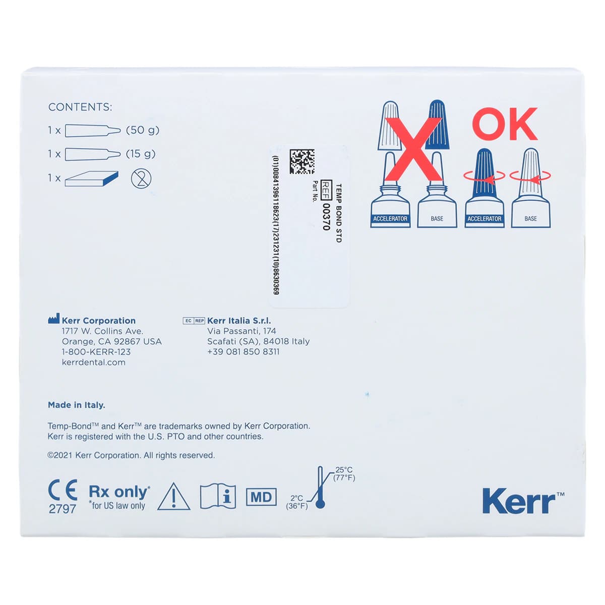 TempBond Temporary Crown & Bridge Cement, Original Tube Kit, 50 g Base + 15 g Accelerator + Mixing Pad, 1/Pk, 00370 thumbnail 6