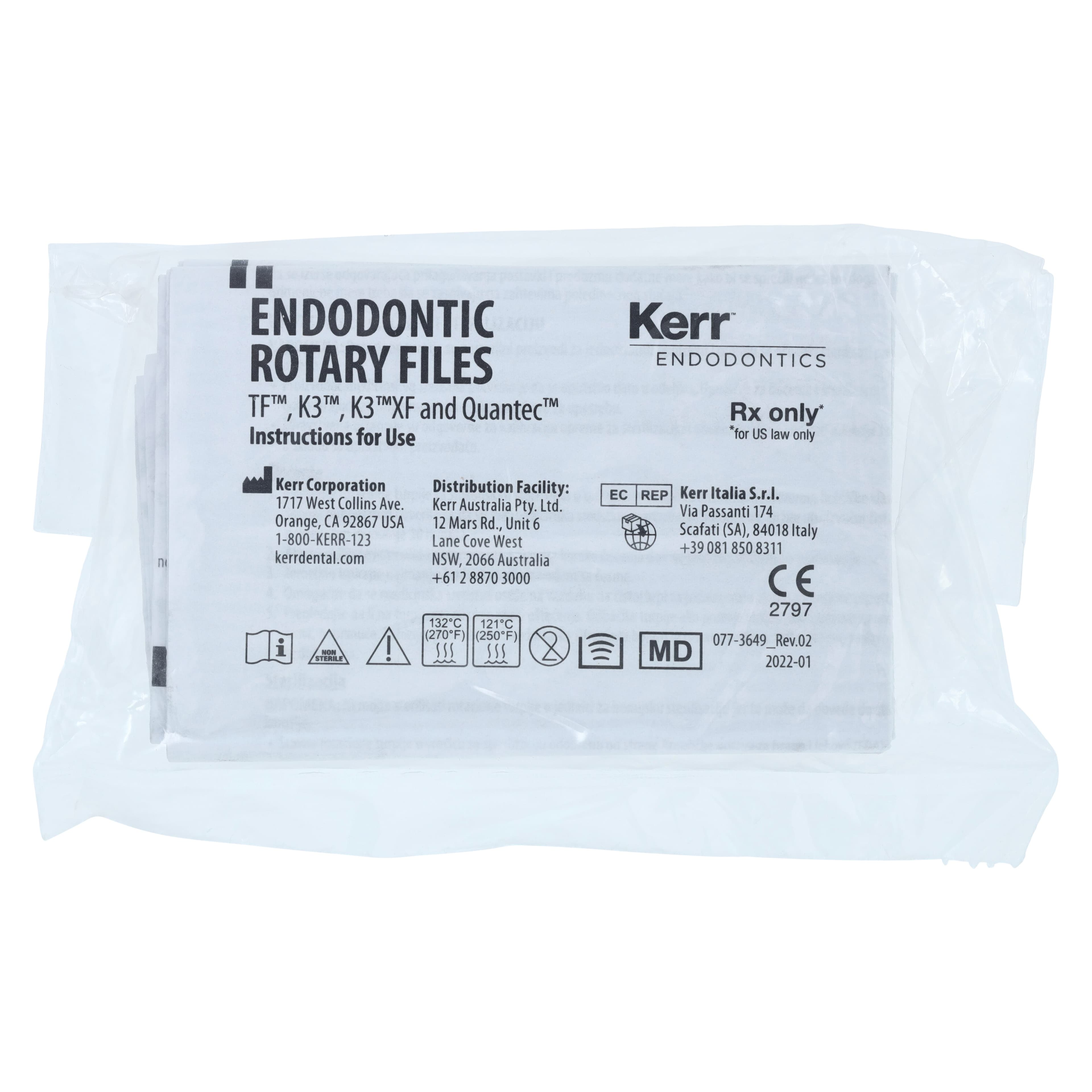 K3 Nickel-Titanium Rotary Endodontic Files, 25 mm, 0.04 Taper, #30, Blue, 6/Pk, 825-4305 thumbnail 2