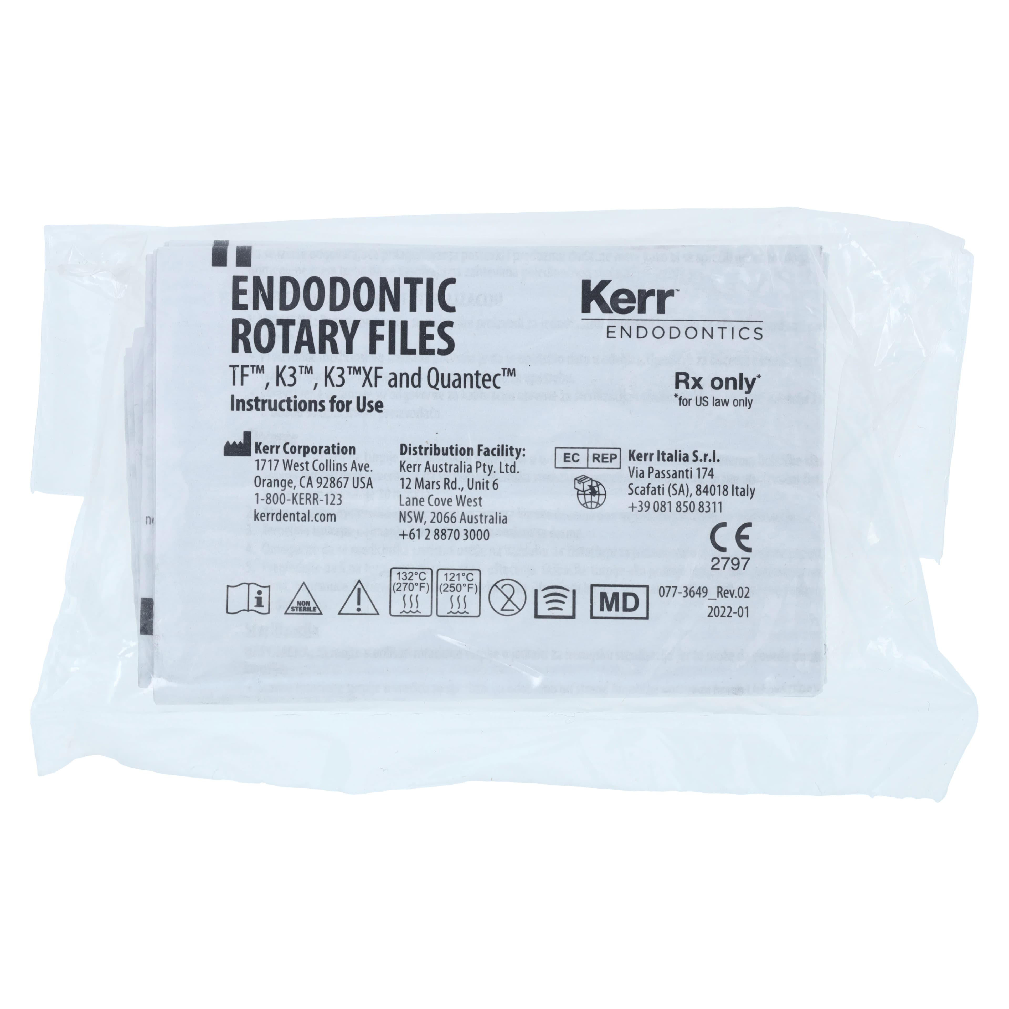 K3 Nickel-Titanium Rotary Endodontic Files, 25 mm, 0.04 Taper, #35, Green, 6/Pk, 825-4355 thumbnail 2