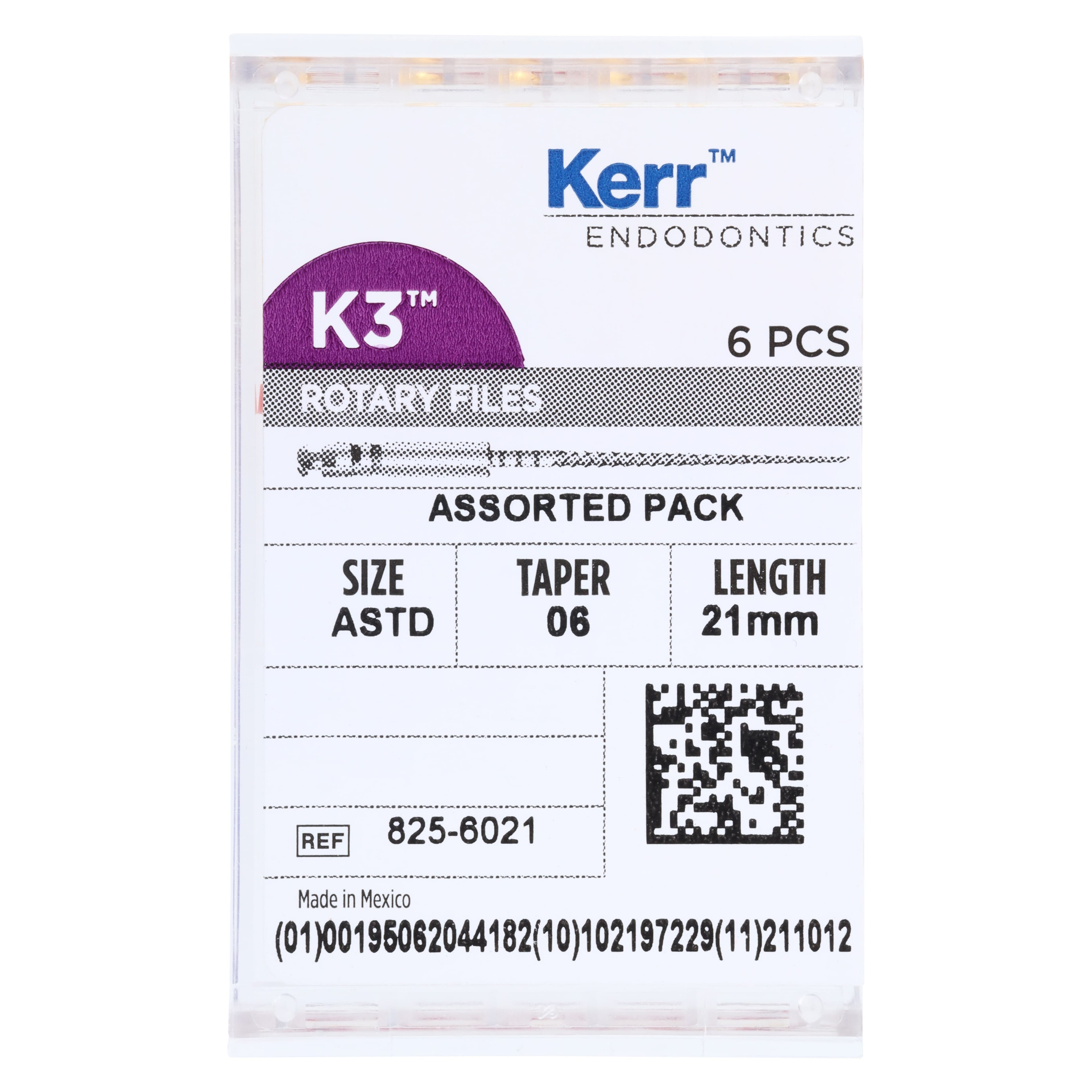 K3 Nickel-Titanium Rotary Endodontic Files, 21 mm, .06 Taper, Assorted #15-40, 6/Pk, 825-6021 thumbnail 4