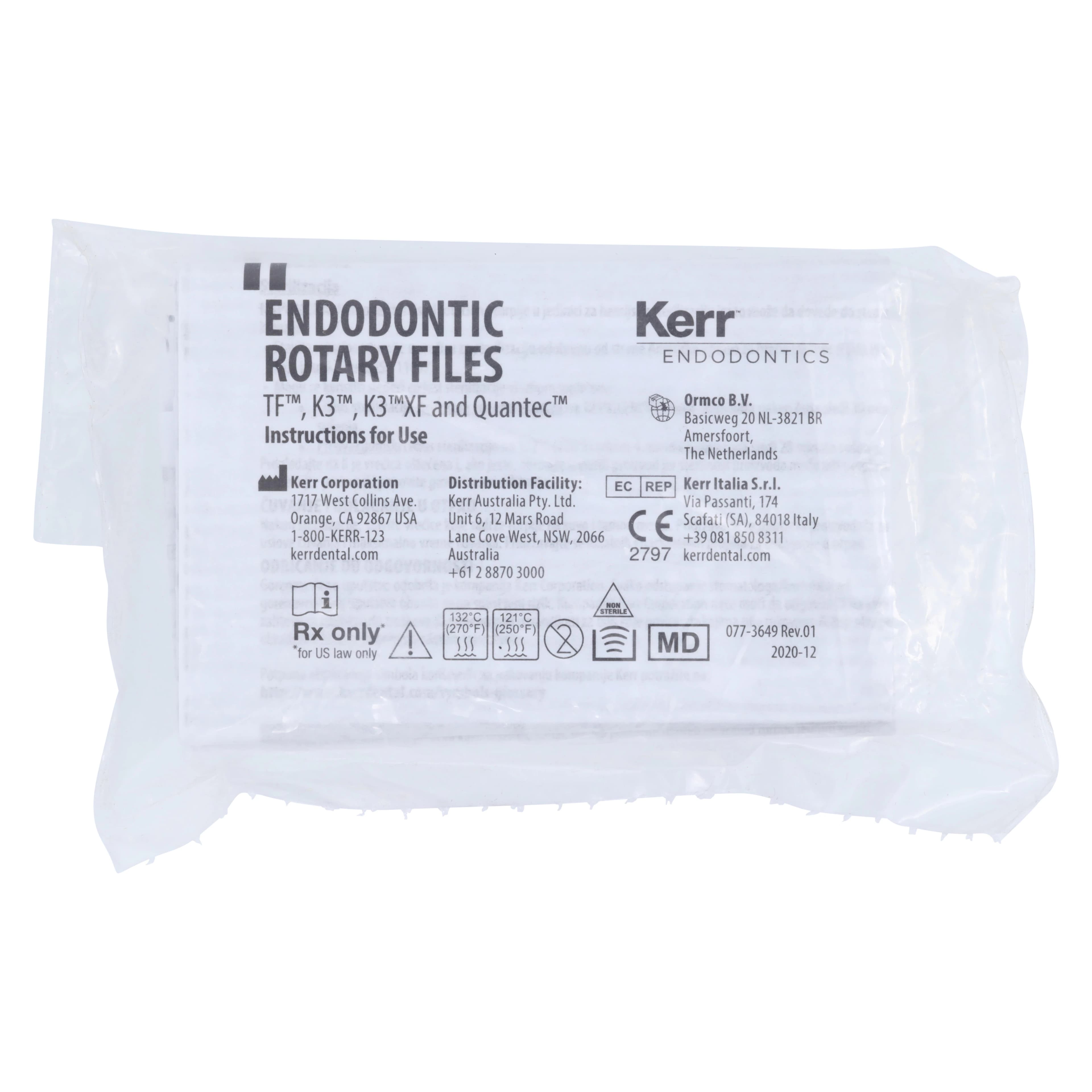 K3 Nickel-Titanium Rotary Endodontic Files, #15 Tip, .06 Taper, 30 mm, 6/Pk, 825-6150 thumbnail 2
