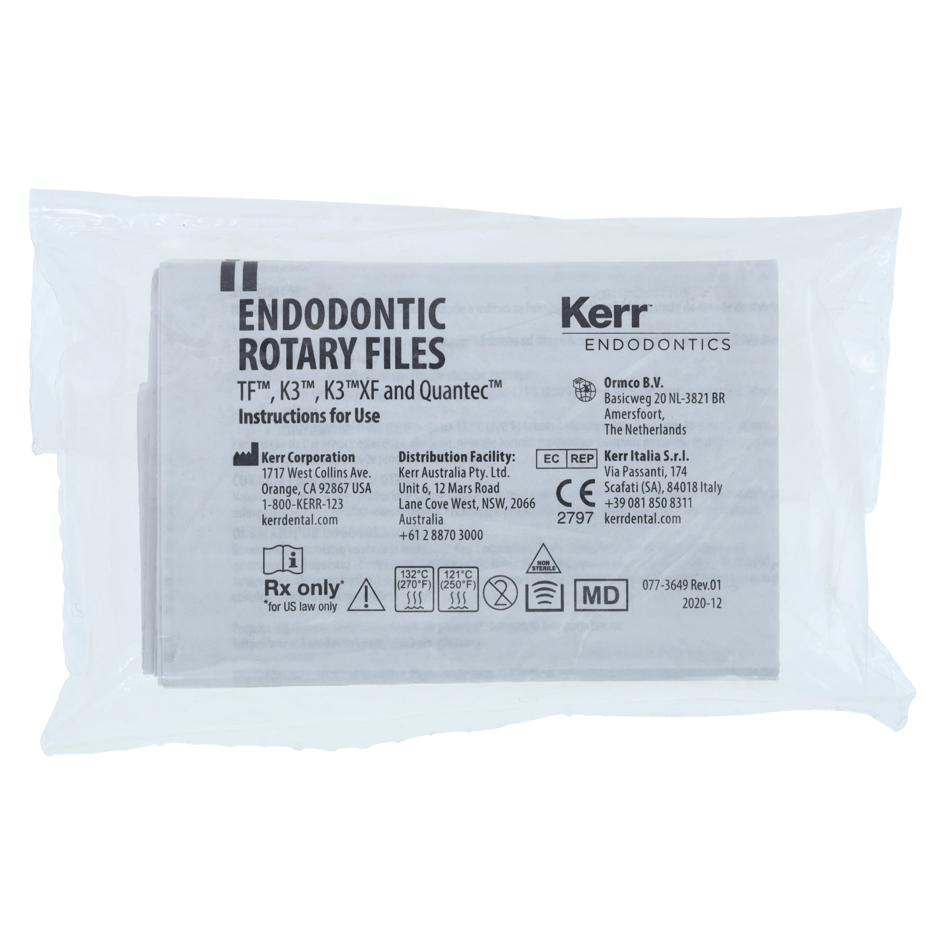 K3 Nickel-Titanium Rotary Endodontic Files, 25 mm, 0.06 Taper, #45, White, 6/Pk, 825-6455 thumbnail 2